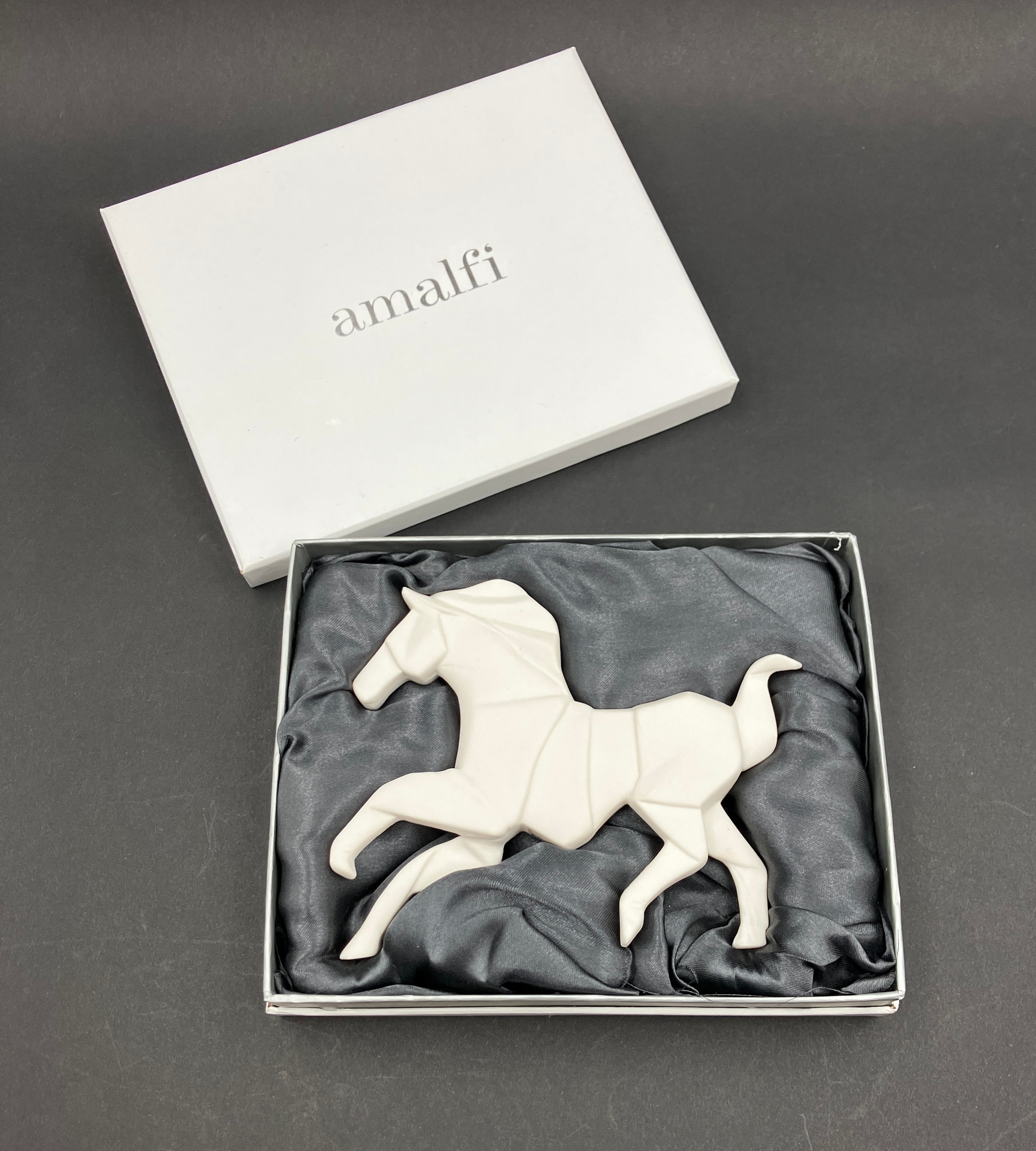 Amalfi Origami Horse White Ceramic In Original Box