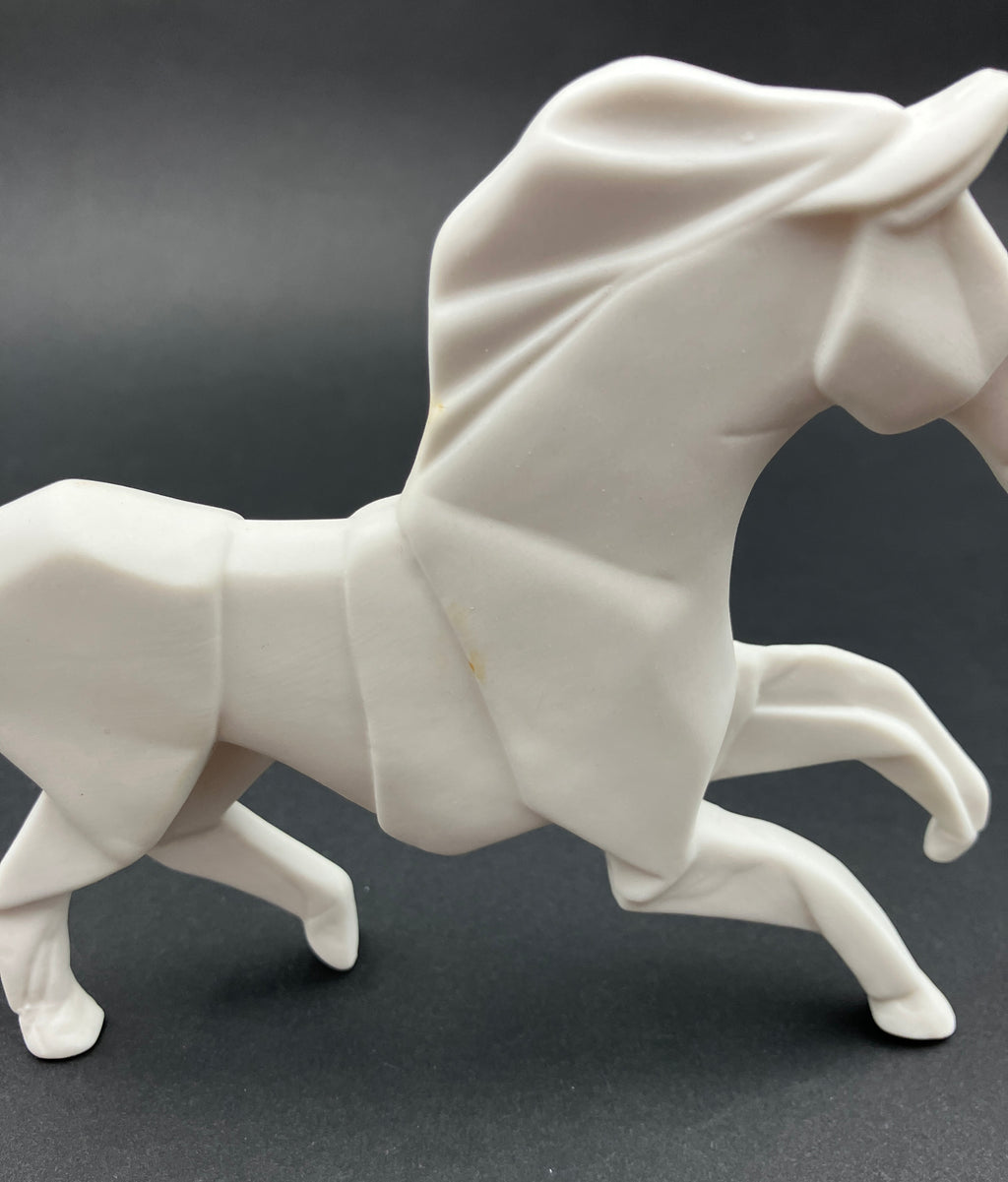 Amalfi Origami Horse White Ceramic In Original Box