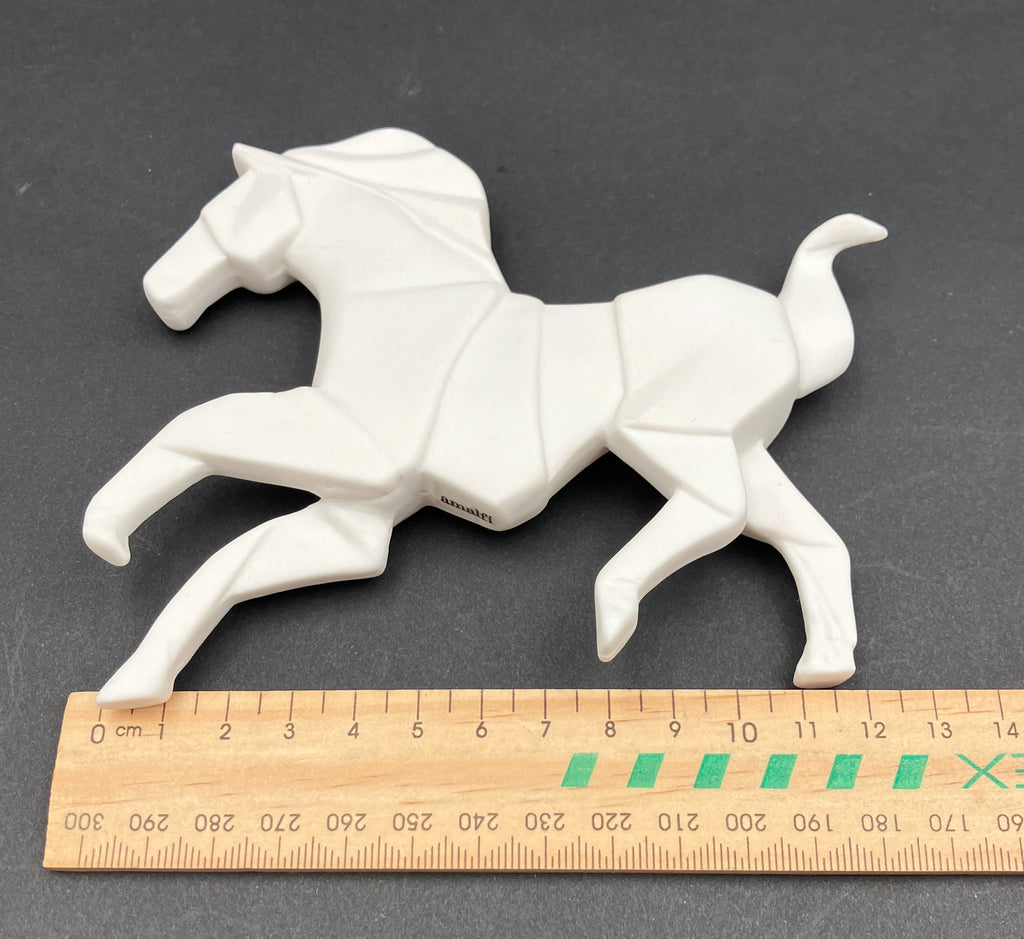 Amalfi Origami Horse White Ceramic In Original Box