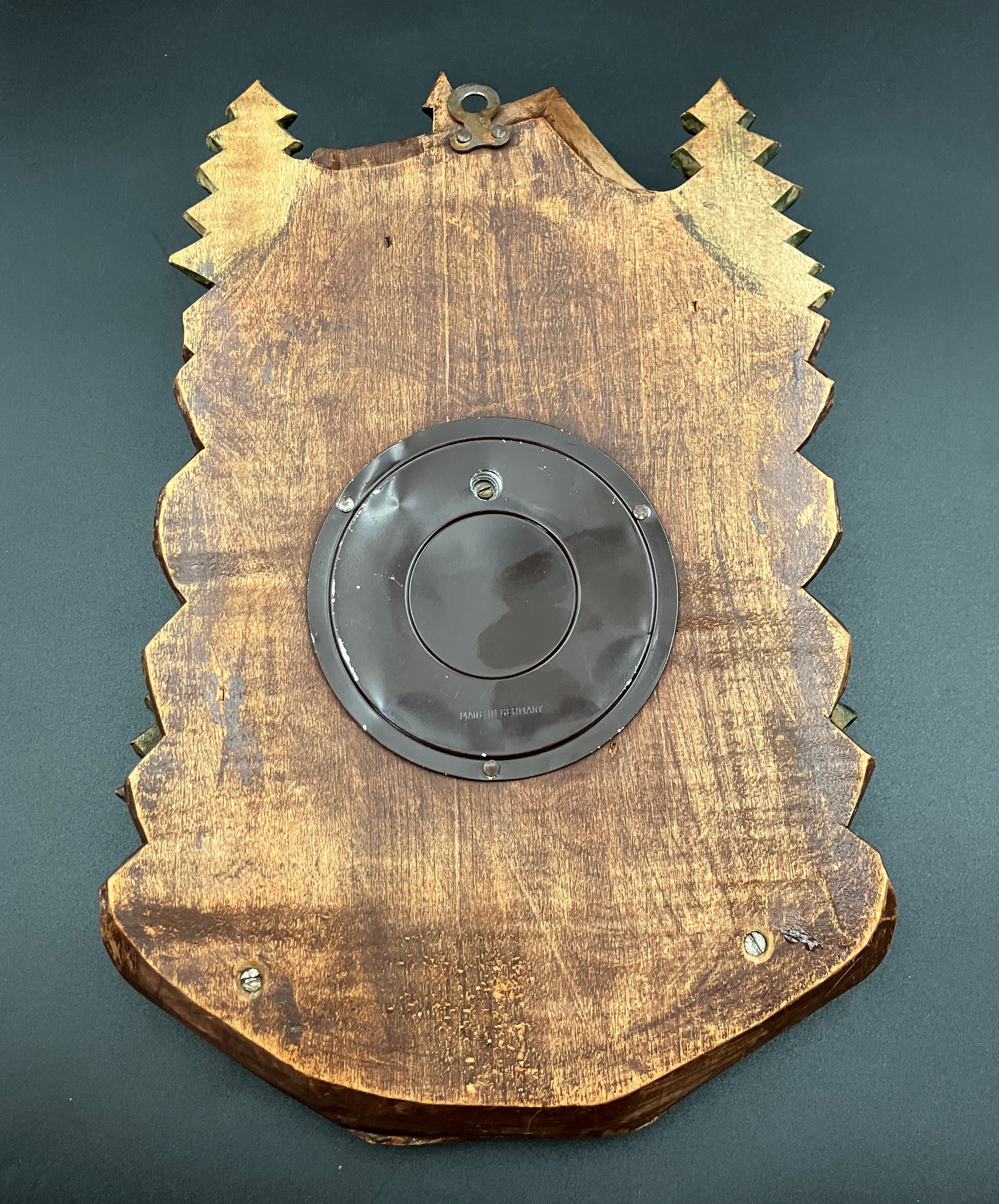 Vintage Barometer German Black Forest Hand Carved Barometer Rare West Germany
