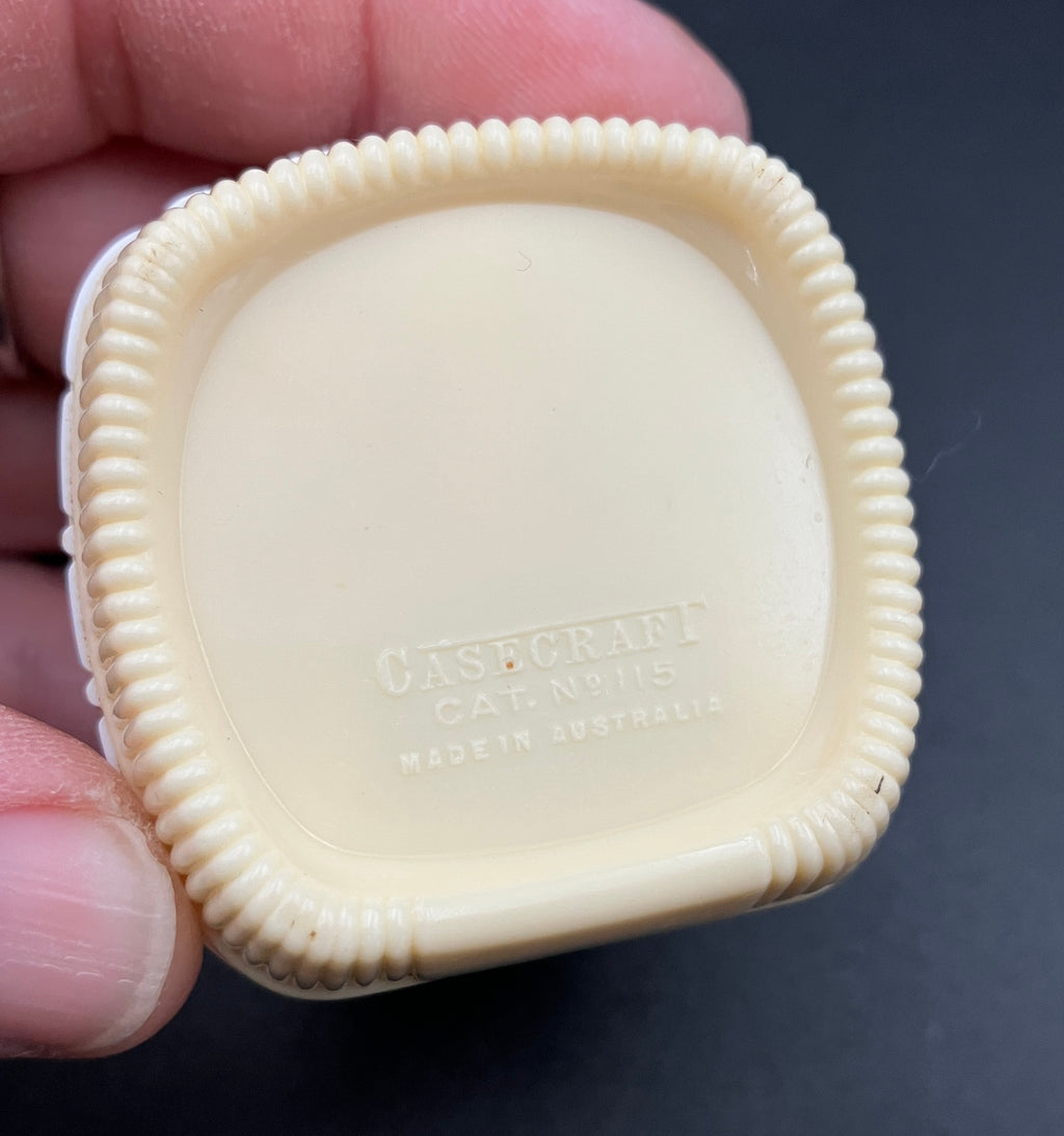 Vintage Ring Box Casecraft Australia Art Deco Style “Rundles Jewellers”