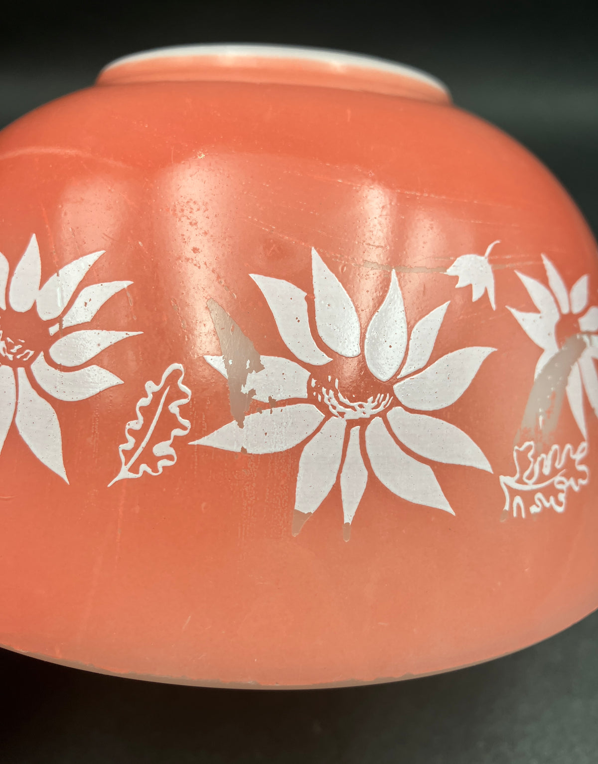 Pyrex Pink Flannel Flowers Cinderella Mixing Bowl