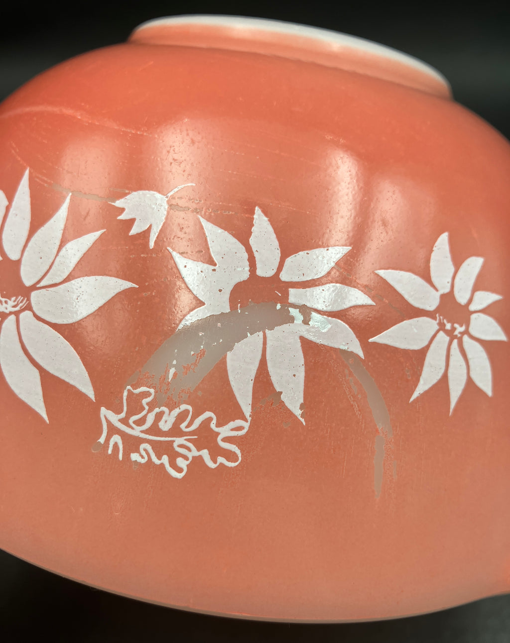 Pyrex Pink Flannel Flowers Cinderella Mixing Bowl