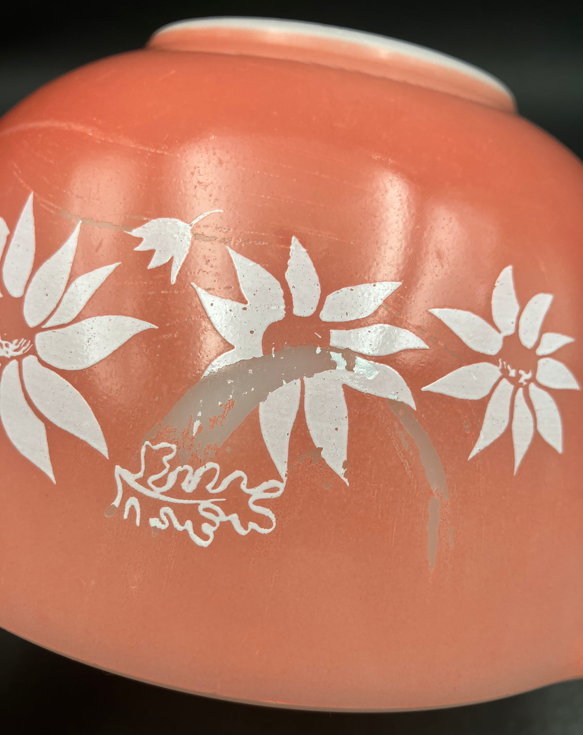 Pyrex Pink Flannel Flowers Cinderella Mixing Bowl