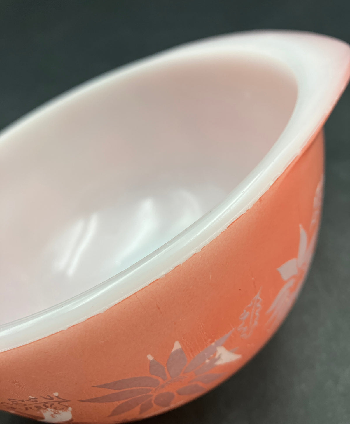 Pyrex Pink Flannel Flowers Cinderella Mixing Bowl