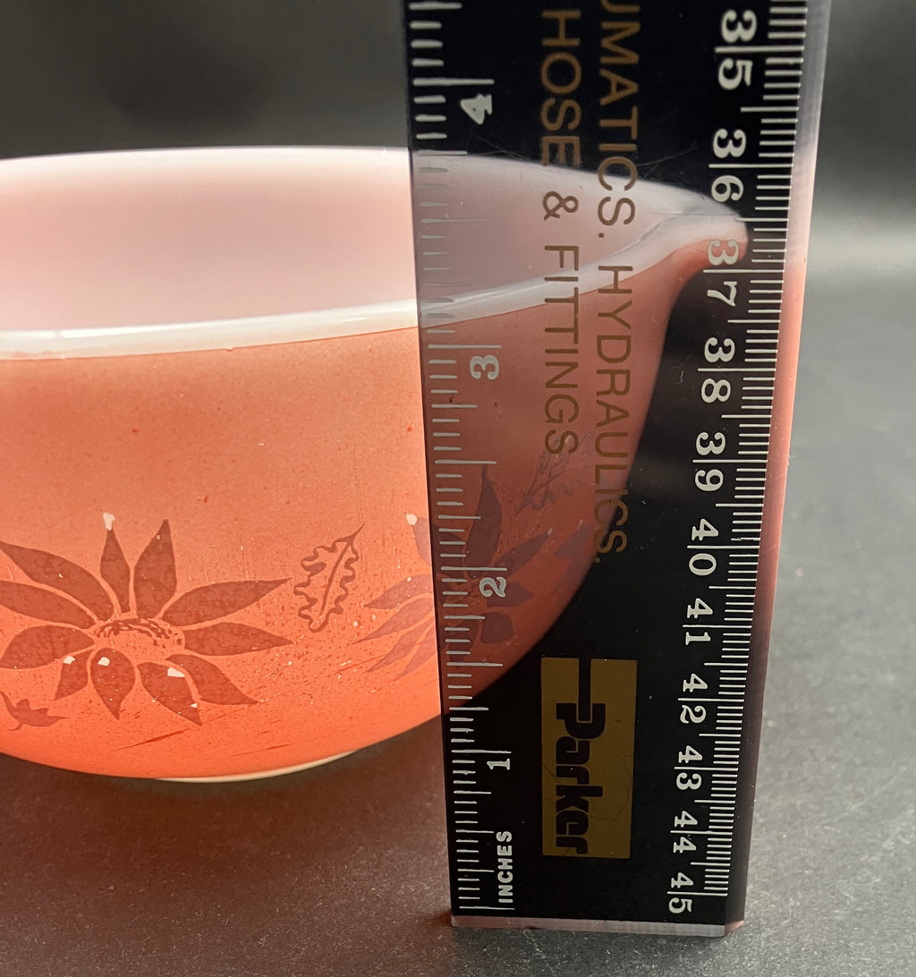 Pyrex Pink Flannel Flowers Cinderella Mixing Bowl
