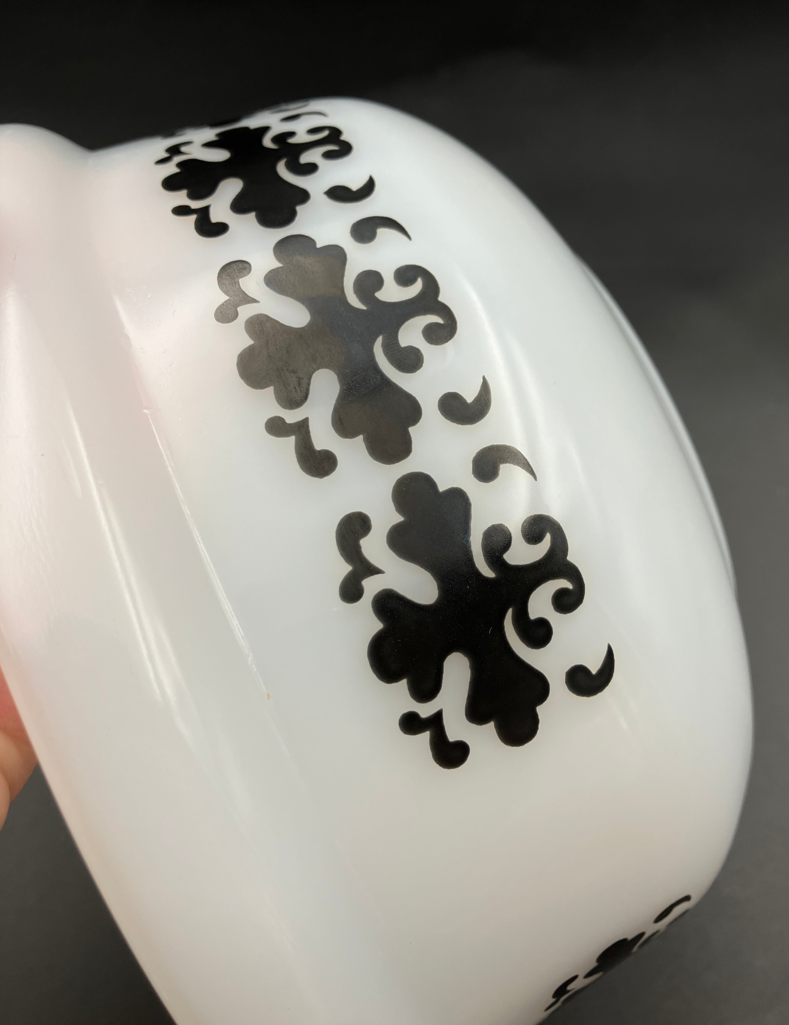 Vintage Pyrex Black Magic Half Tubby Deep Bowl 1976-1979 Rare