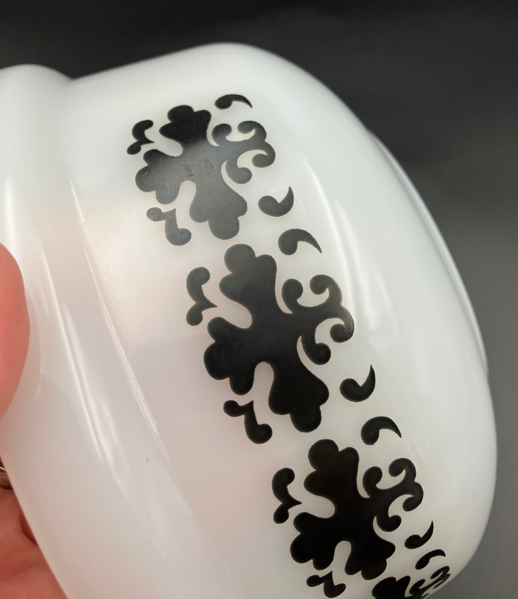 Vintage Pyrex Black Magic Half Tubby Deep Bowl 1976-1979 Rare