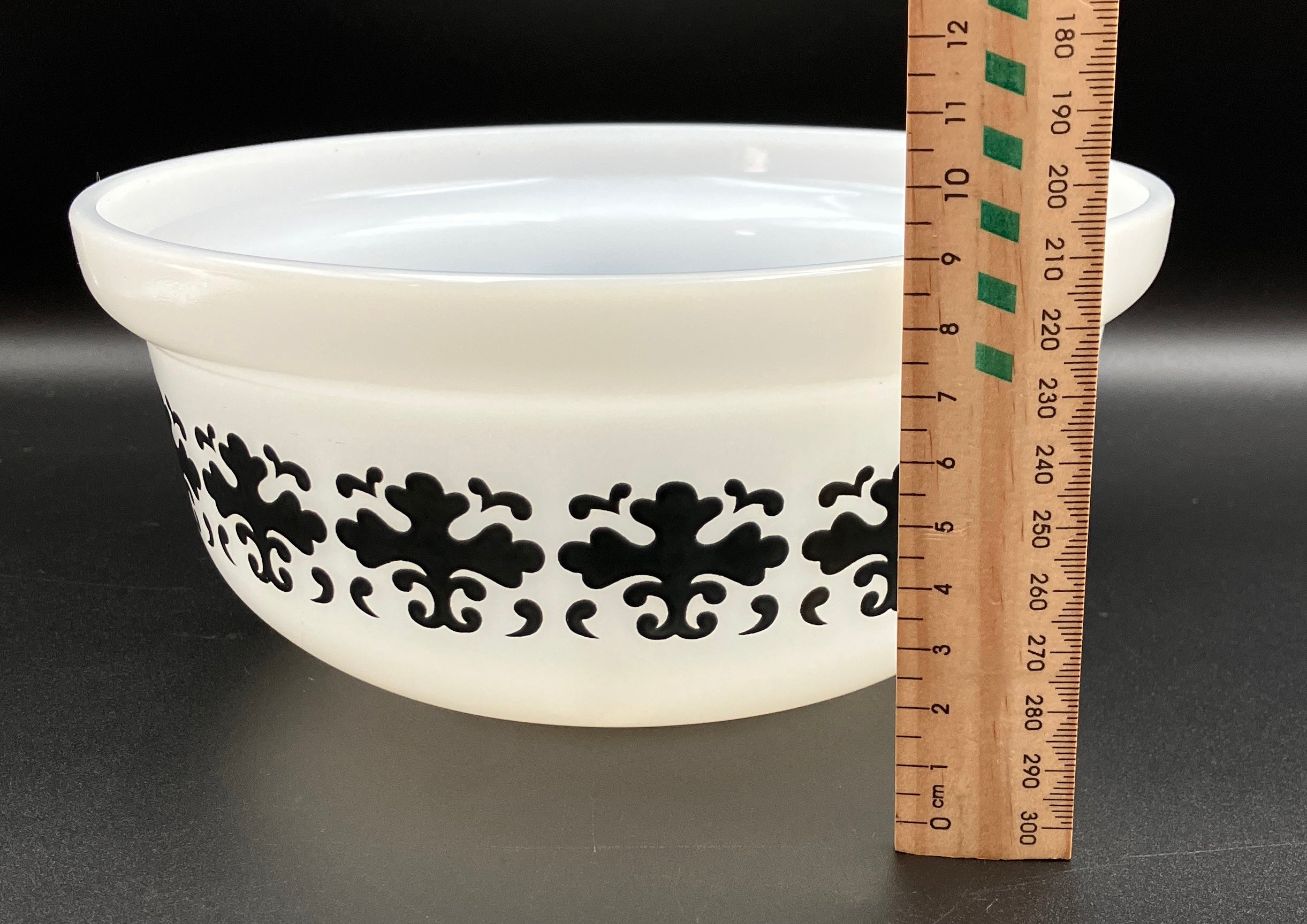 Vintage Pyrex Black Magic Half Tubby Deep Bowl 1976-1979 Rare