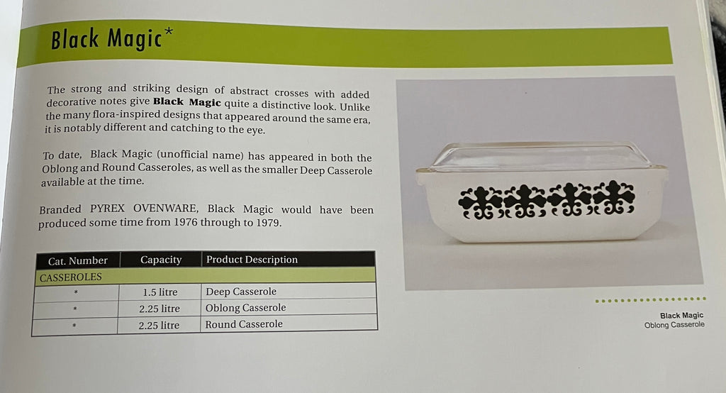 Vintage Pyrex Black Magic Half Tubby Deep Bowl 1976-1979 Rare