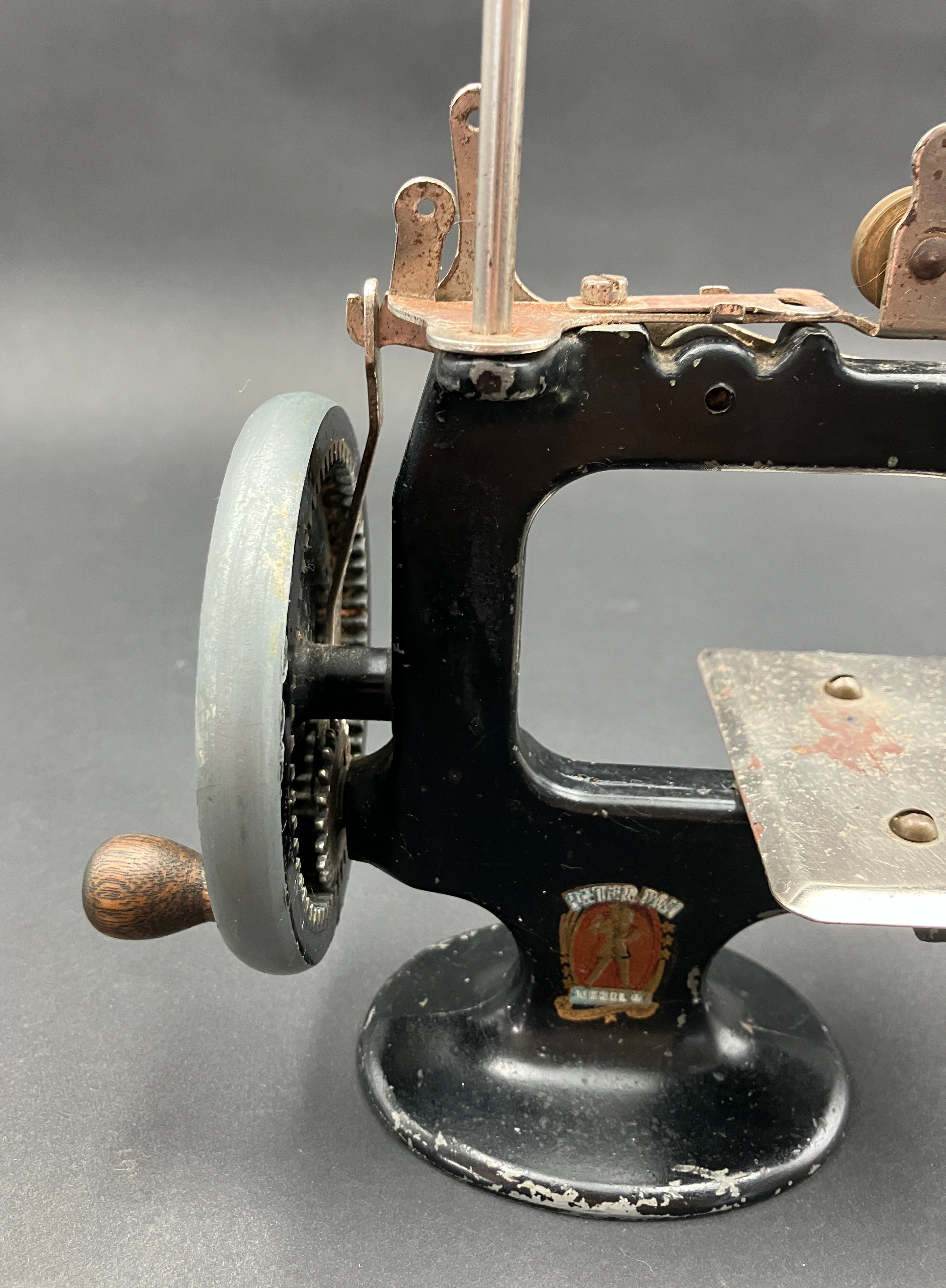Vintage Peter Pan Toy Sewing Machine Model O - Working see video