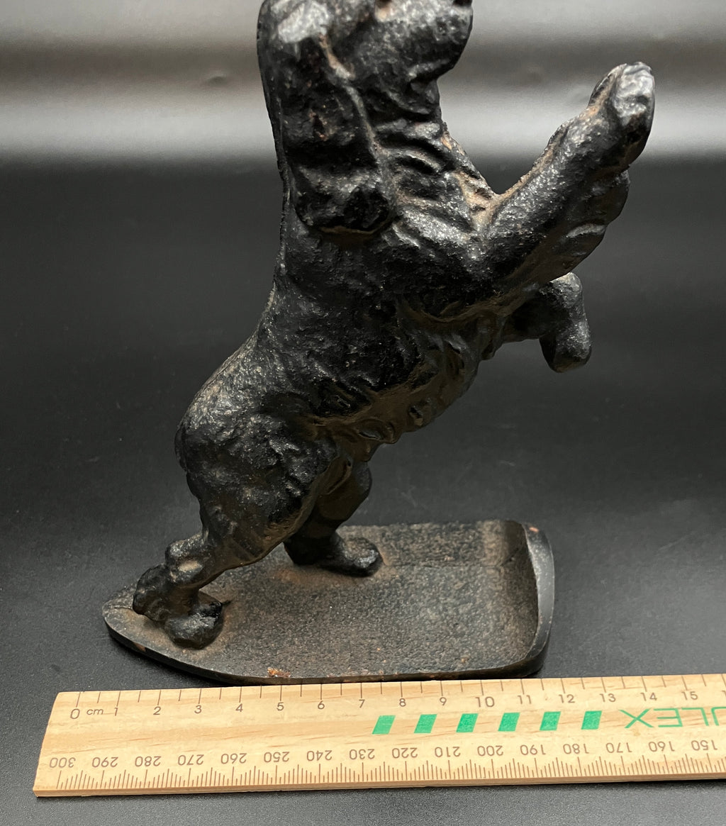 Vintage Pair Cocker Spaniel Cast Iron Black Bookends