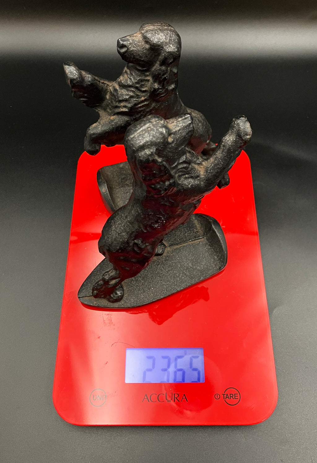 Vintage Pair Cocker Spaniel Cast Iron Black Bookends