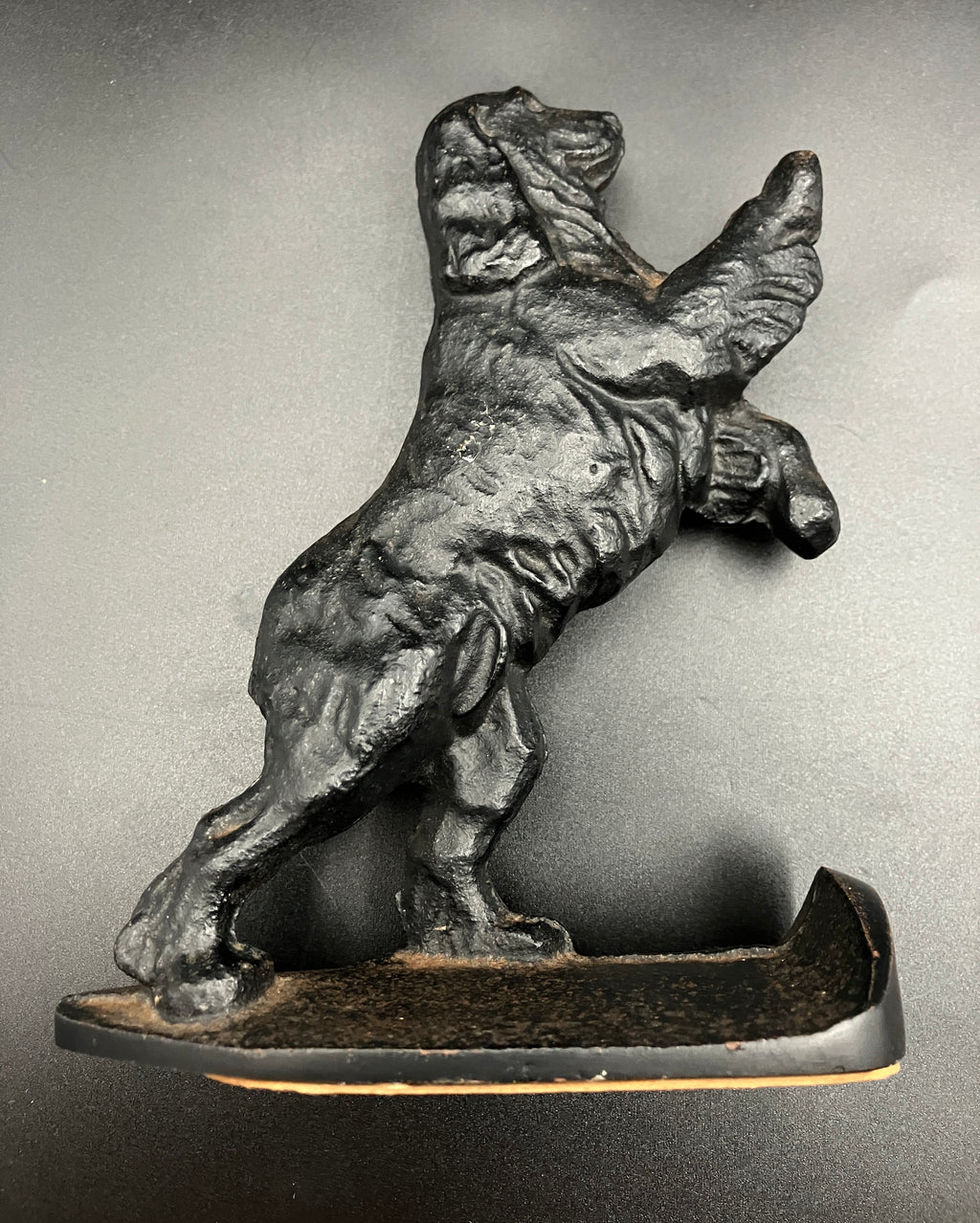 Vintage Pair Cocker Spaniel Cast Iron Black Bookends