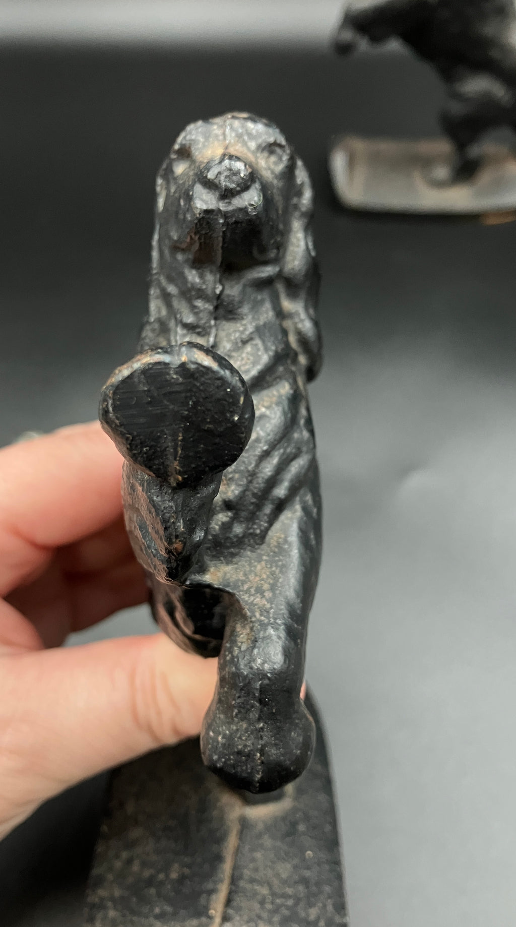 Vintage Pair Cocker Spaniel Cast Iron Black Bookends