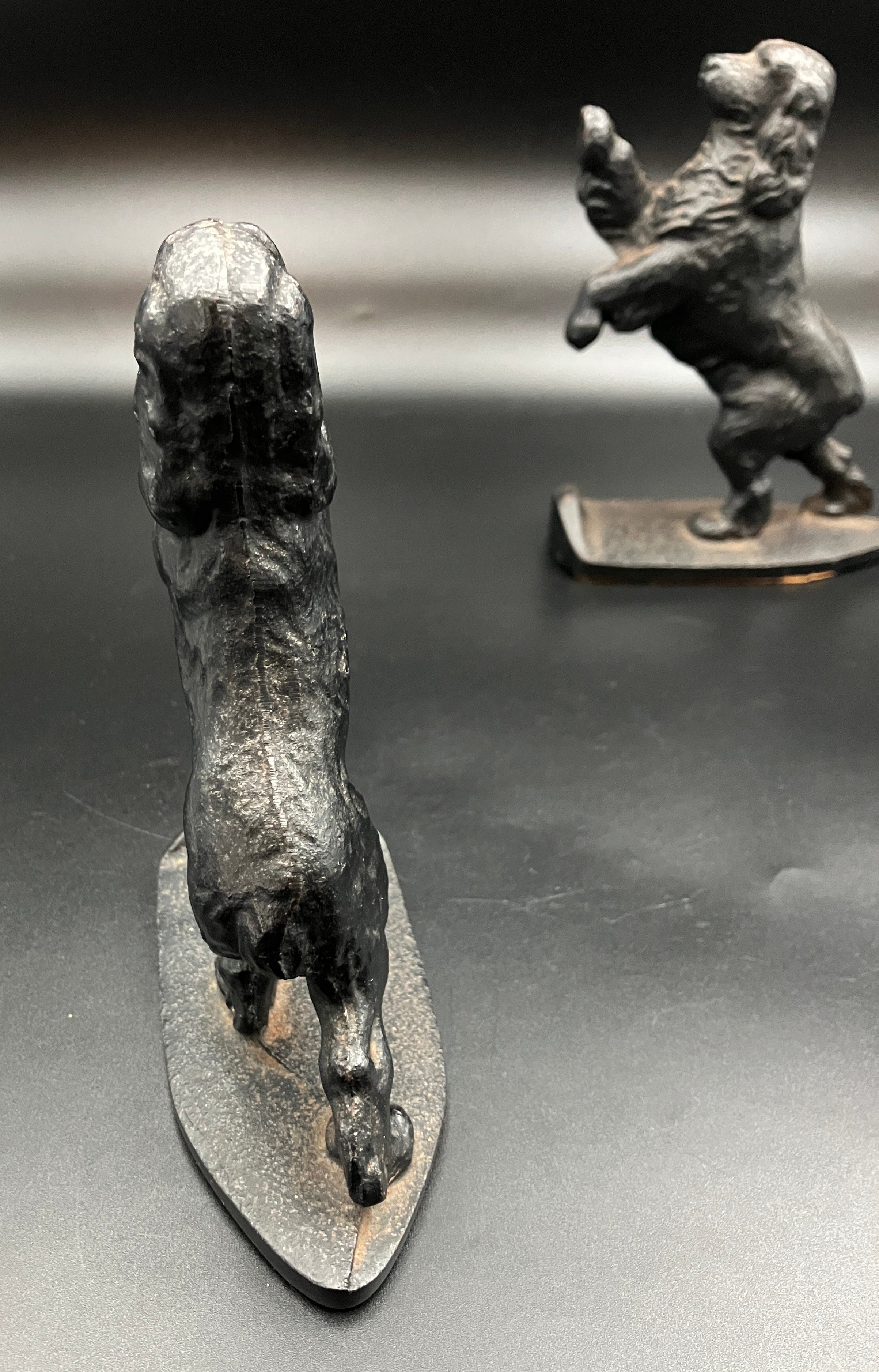 Vintage Pair Cocker Spaniel Cast Iron Black Bookends