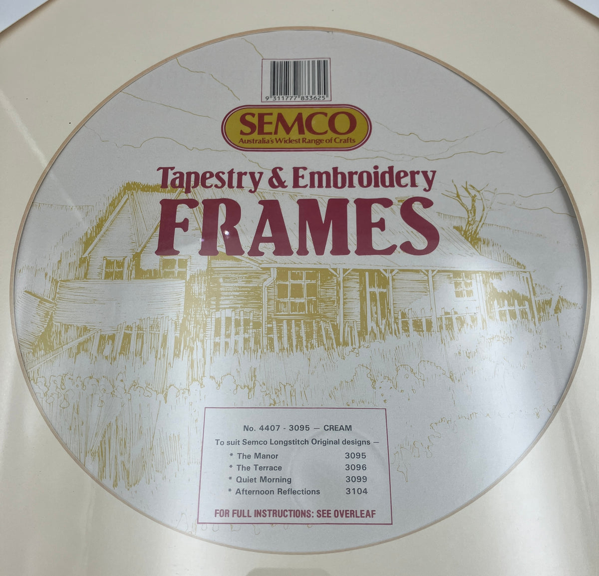 Vintage Semco Embroidery Frame 27cm Diameter In Original Wrapper UNUSED