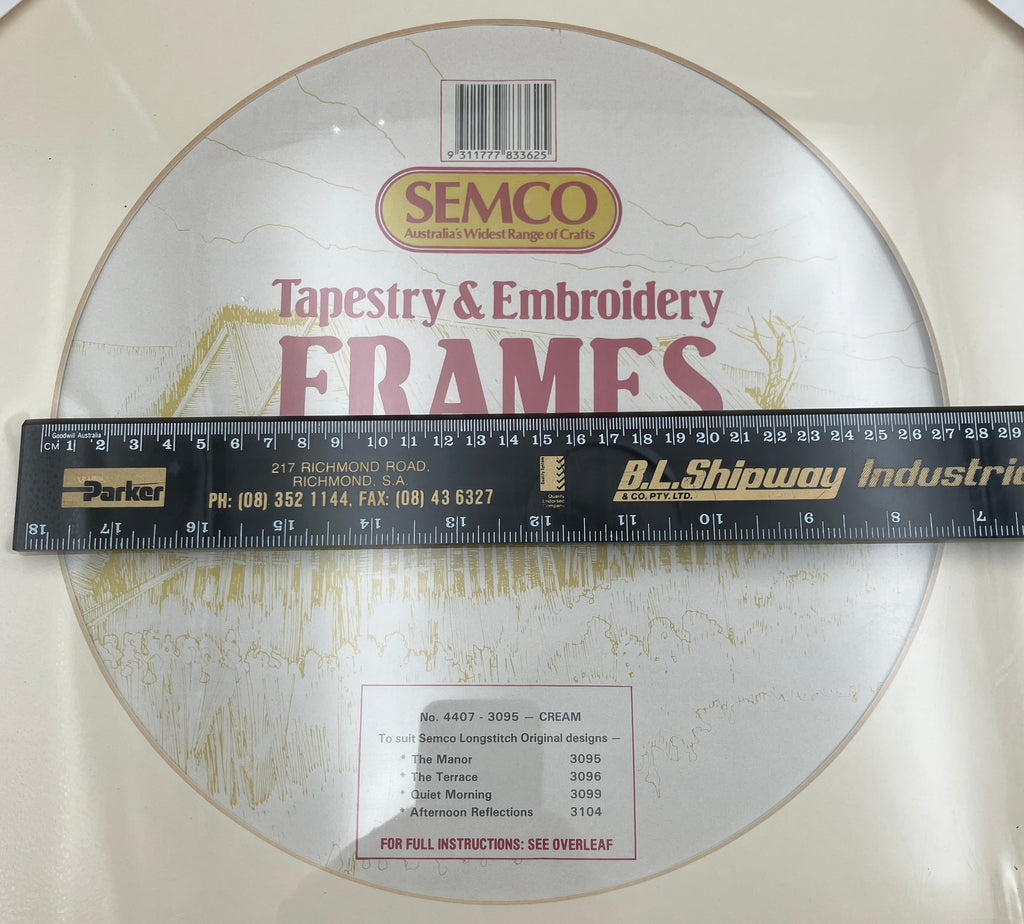 Vintage Semco Embroidery Frame 27cm Diameter In Original Wrapper UNUSED