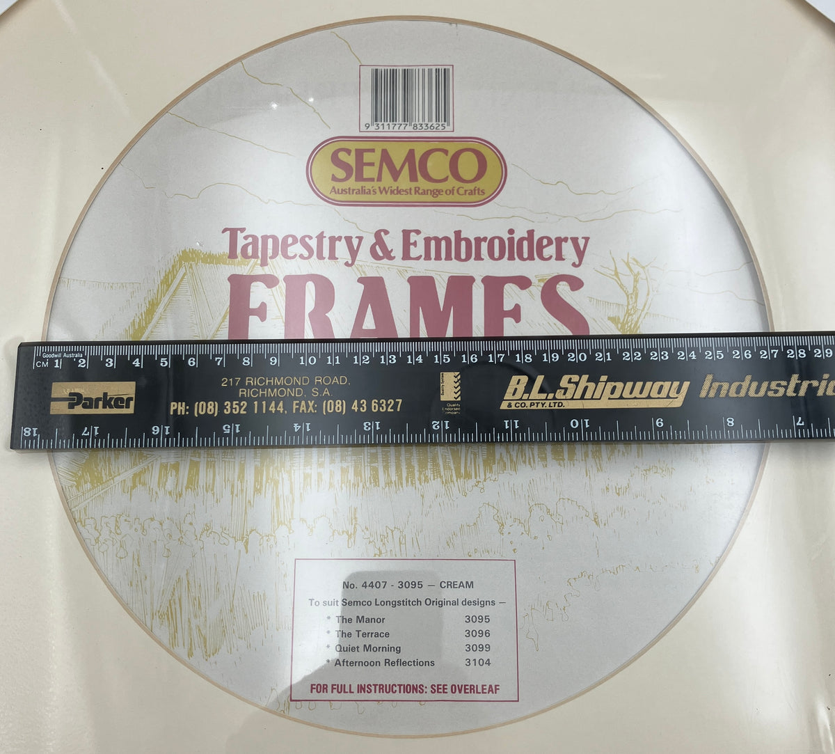 Vintage Semco Embroidery Frame 27cm Diameter In Original Wrapper UNUSED