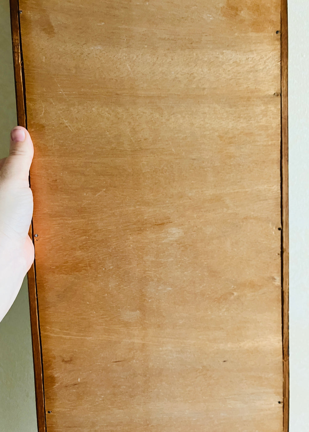 Mid Century Modern Teak Carved Silhouette Straw Wall Art Birds & Blossom 94cm L