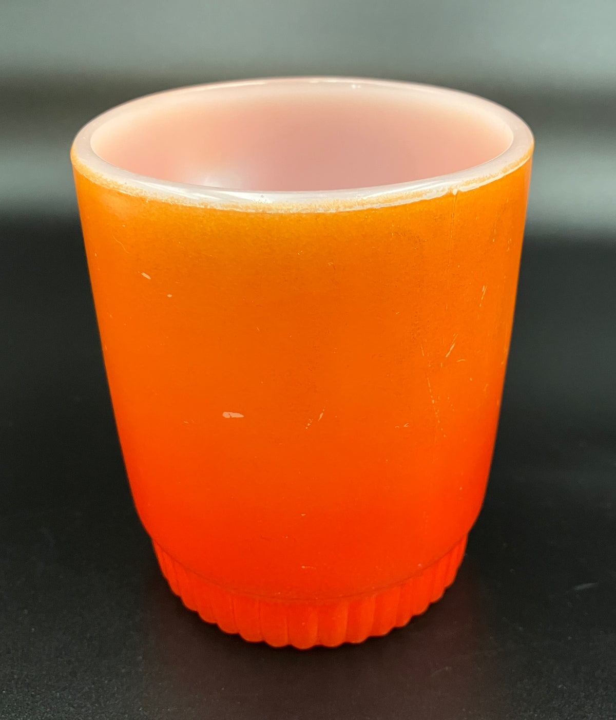 Vintage Fire King Mug Orange Ombre Milk Glass Coffee Mug Anchor Hocking