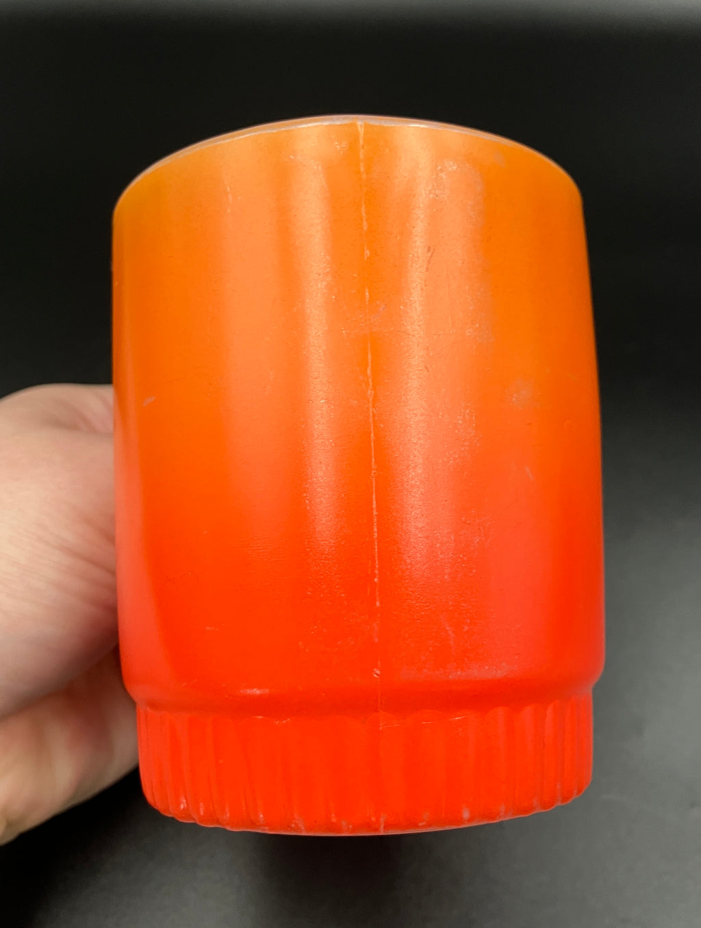 Vintage Fire King Mug Orange Ombre Milk Glass Coffee Mug Anchor Hocking