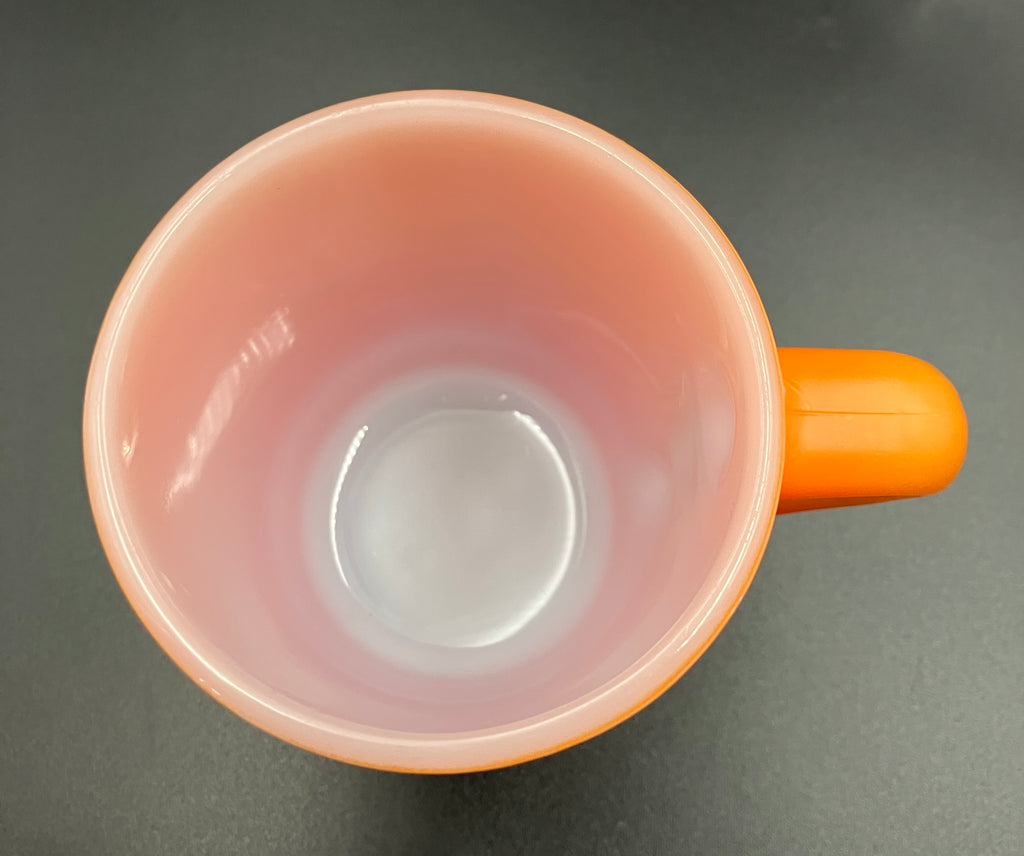 Vintage Fire King Mug Orange Ombre Milk Glass Coffee Mug Anchor Hocking