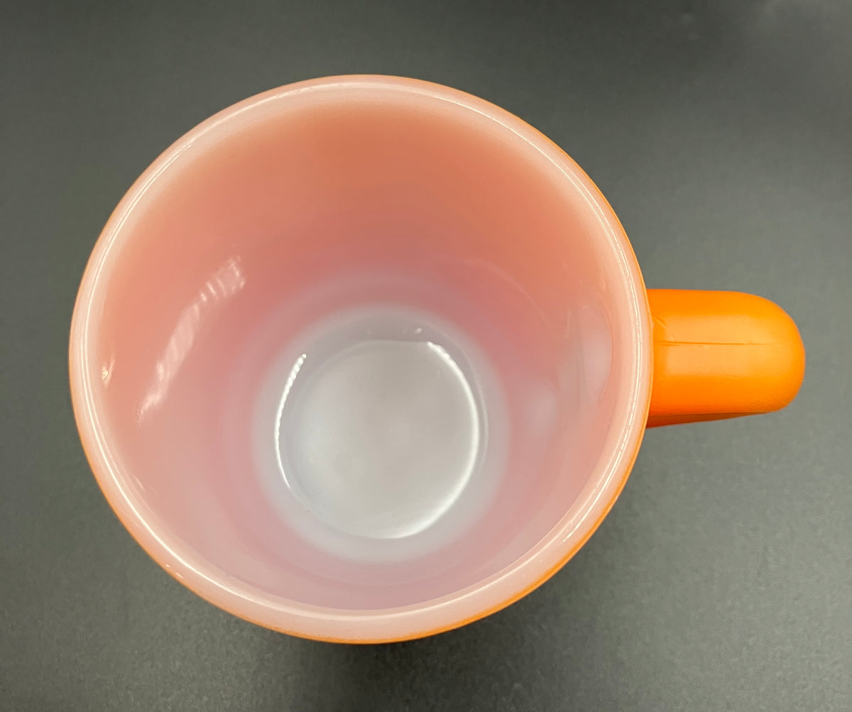 Vintage Fire King Mug Orange Ombre Milk Glass Coffee Mug Anchor Hocking