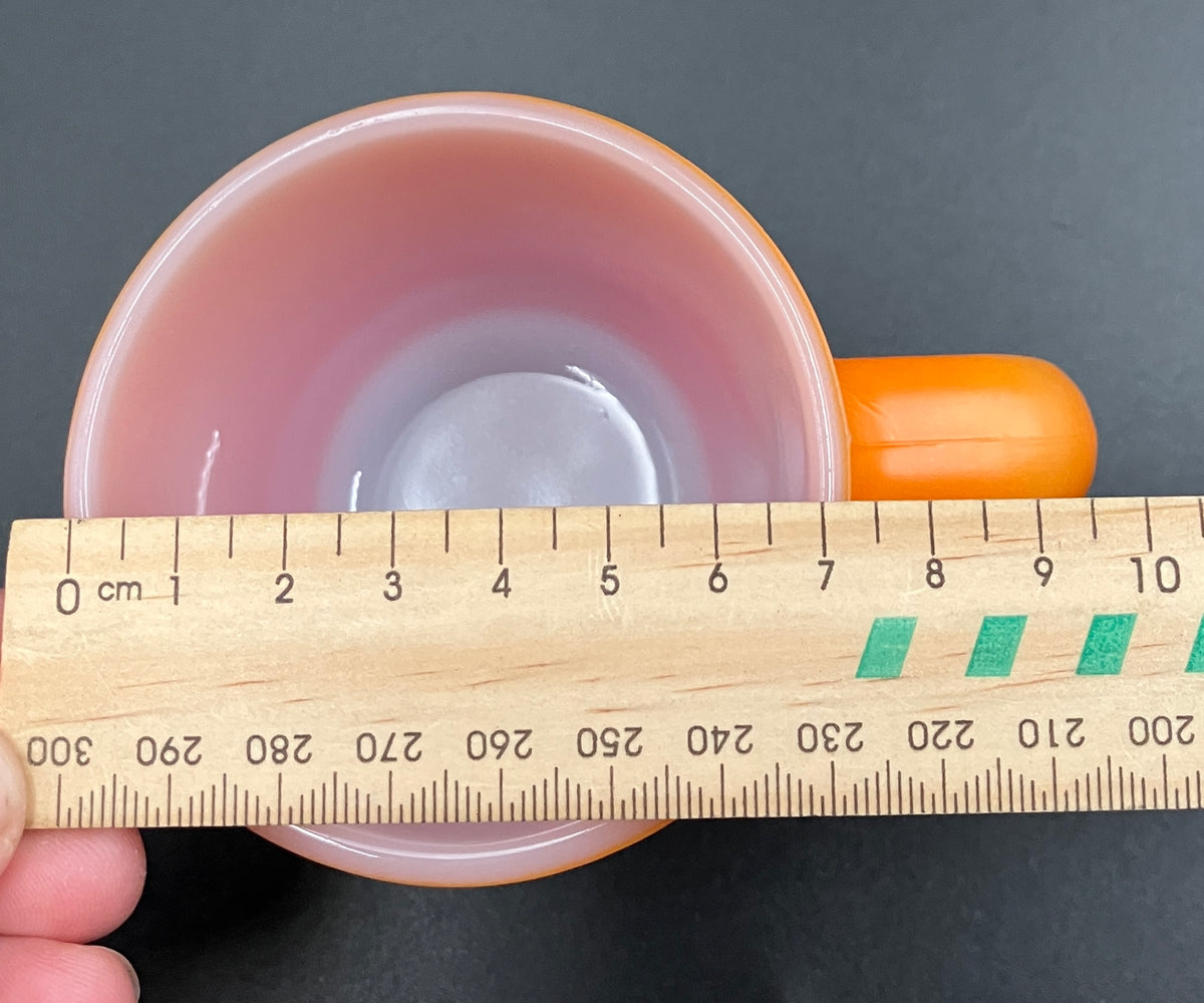 Vintage Fire King Mug Orange Ombre Milk Glass Coffee Mug Anchor Hocking