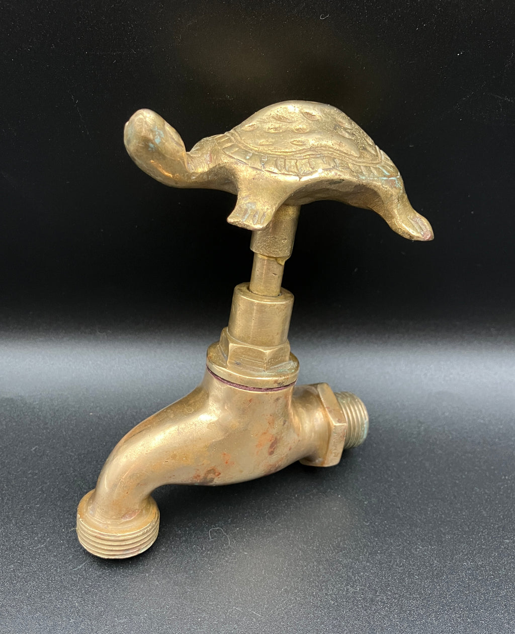 Vintage Brass Tap With A Turtle