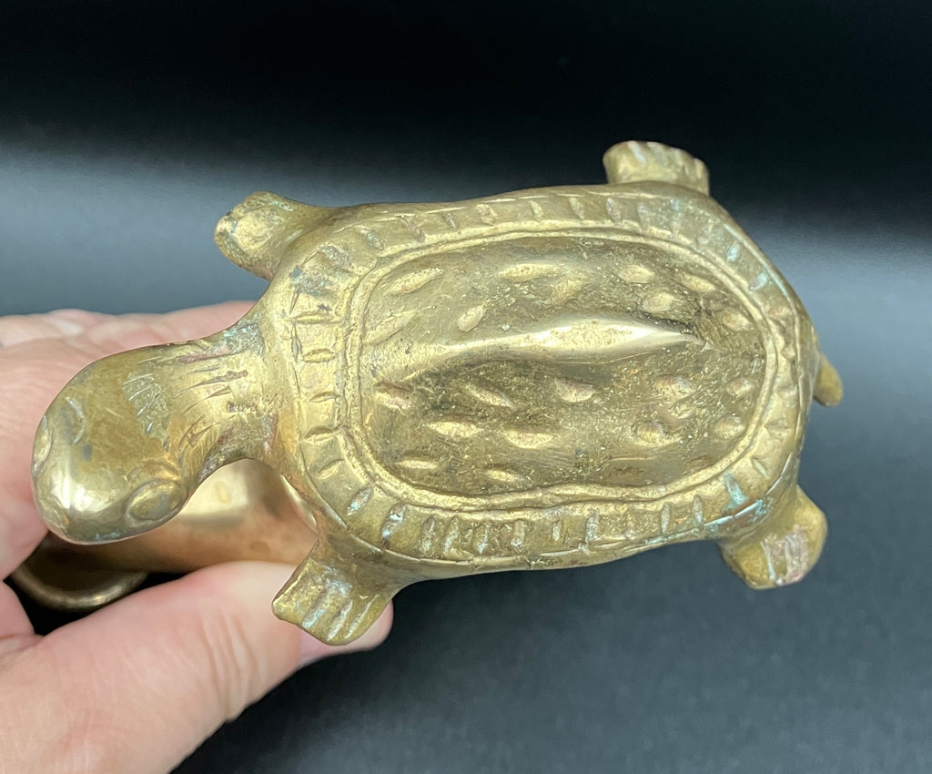Vintage Brass Tap With A Turtle