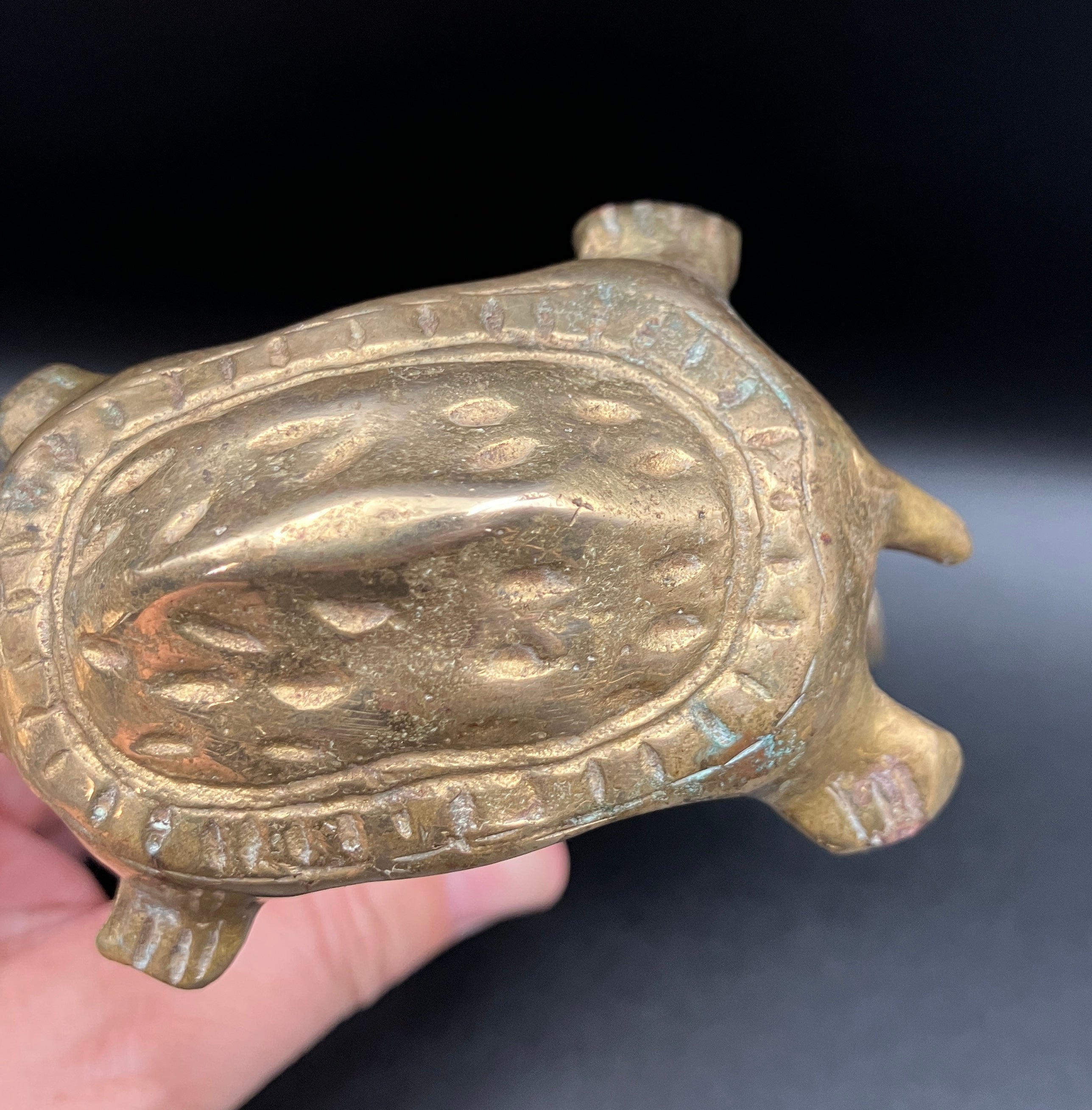 Vintage Brass Tap With A Turtle