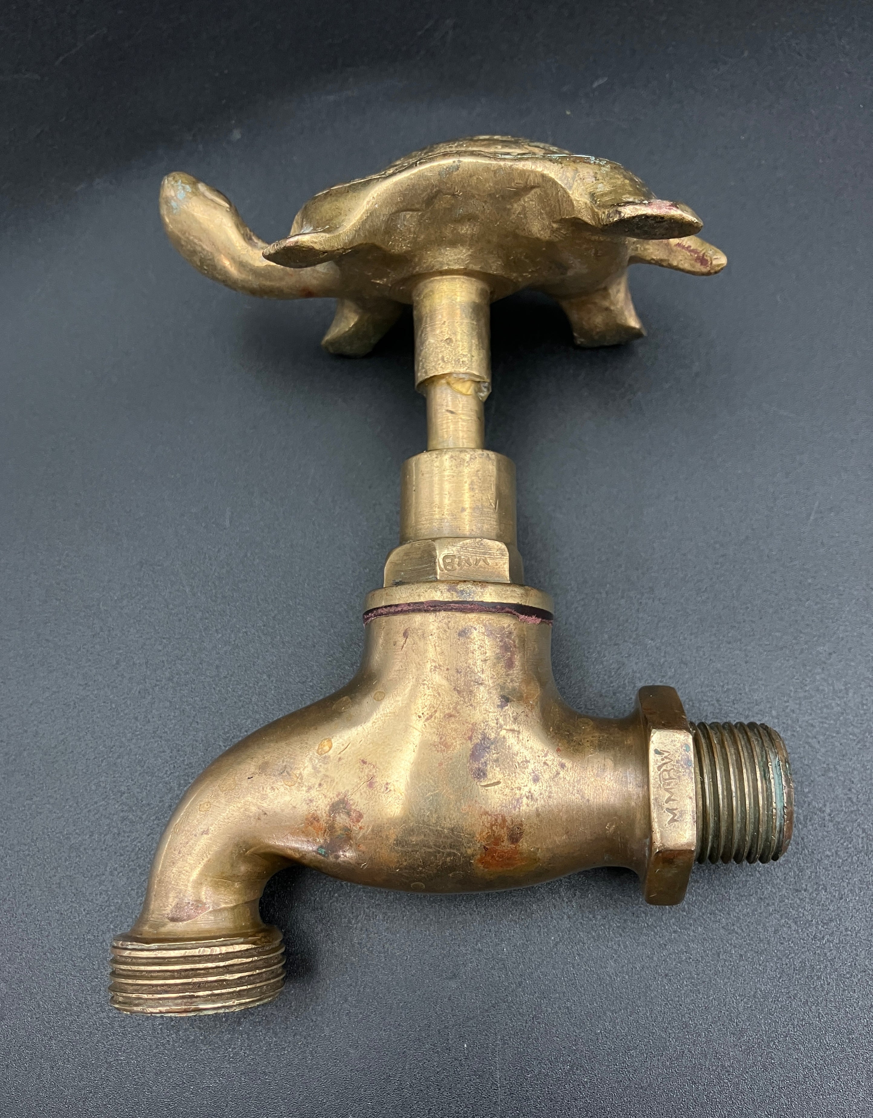 Vintage Brass Tap With A Turtle