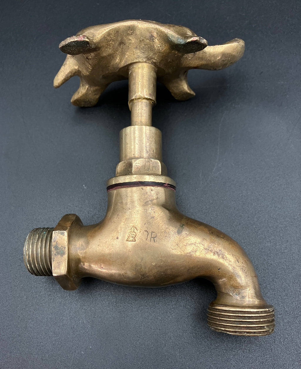 Vintage Brass Tap With A Turtle