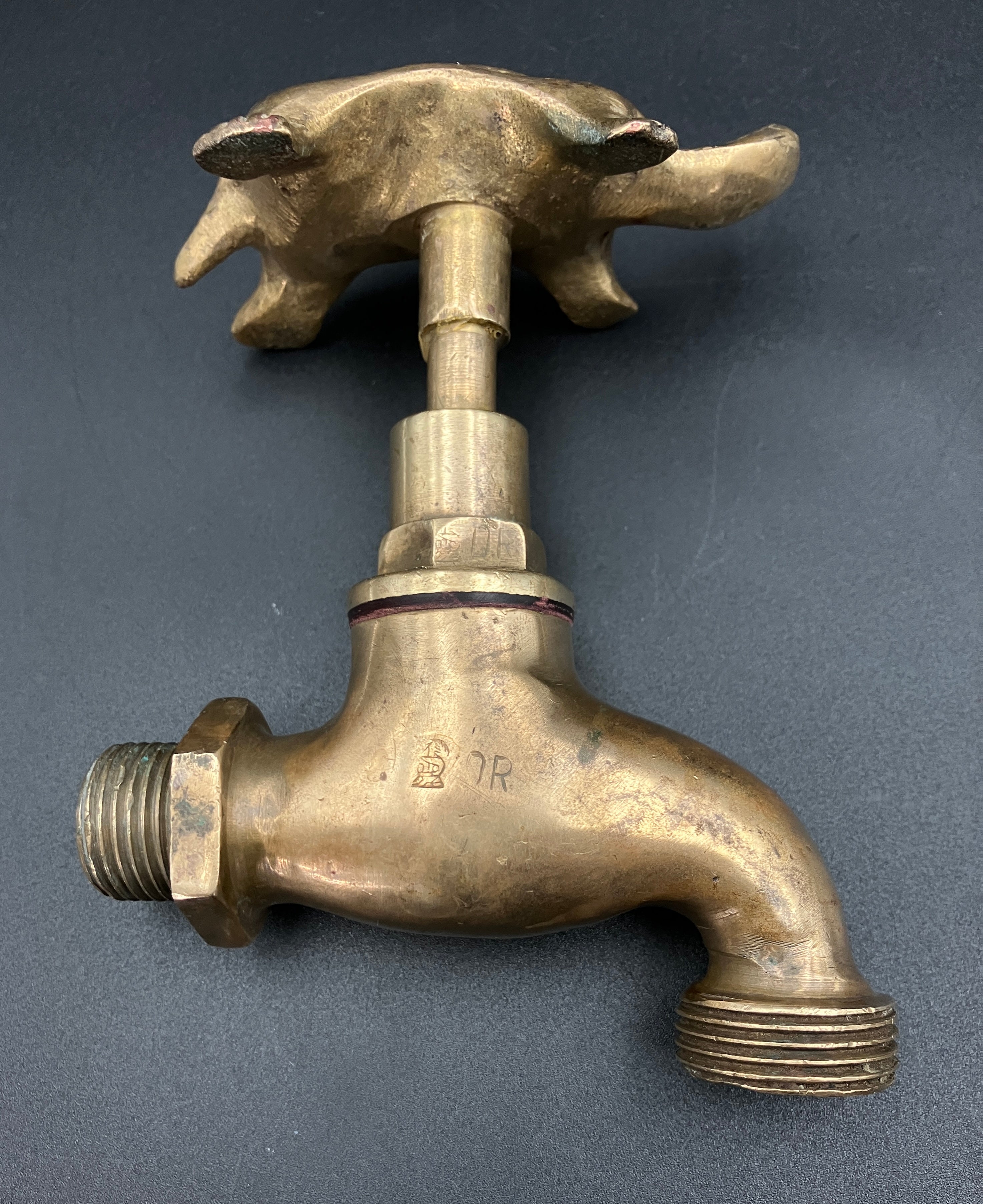 Vintage Brass Tap With A Turtle