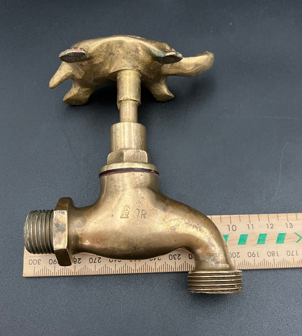 Vintage Brass Tap With A Turtle