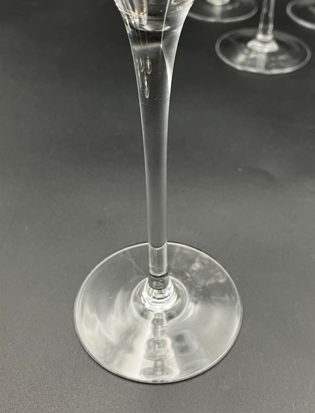 Kosta Boda Line Gold Anna Ehrner TULIP-SHAPE CHAMPAGNE FLUTE Glasses X 6