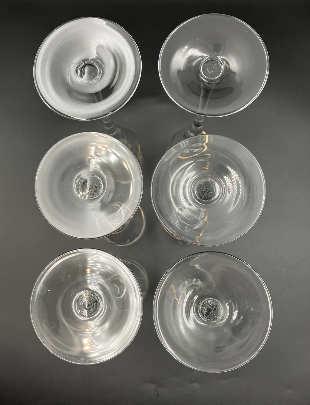 Kosta Boda Line Gold Anna Ehrner TULIP-SHAPE CHAMPAGNE FLUTE Glasses X 6