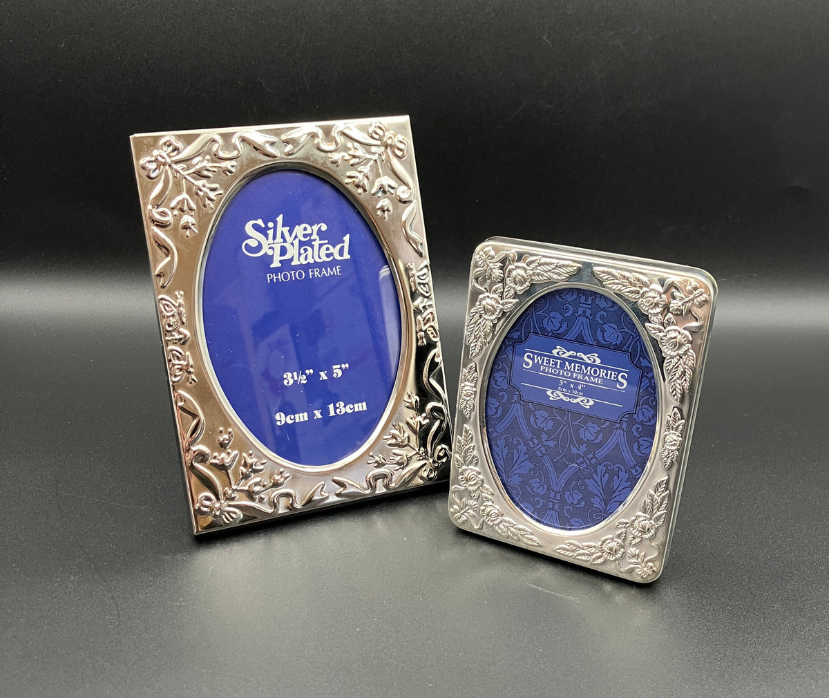 Vintage Silver Plated Frames X2 Photo Frame 8cm X 10cm & 9cm X 13cm