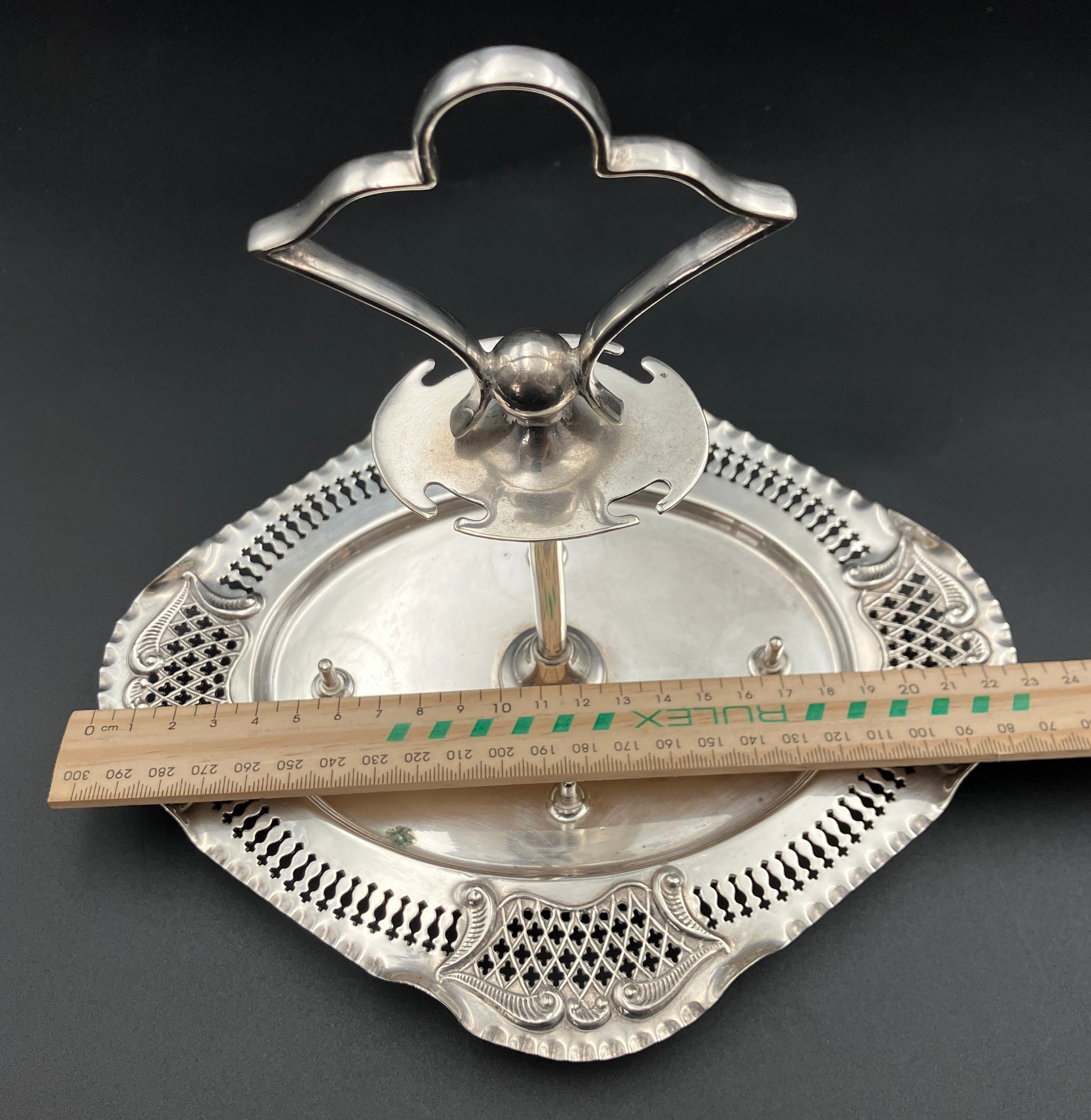 Vintage Silver Plated Egg Cup Set & Stand Service For Four