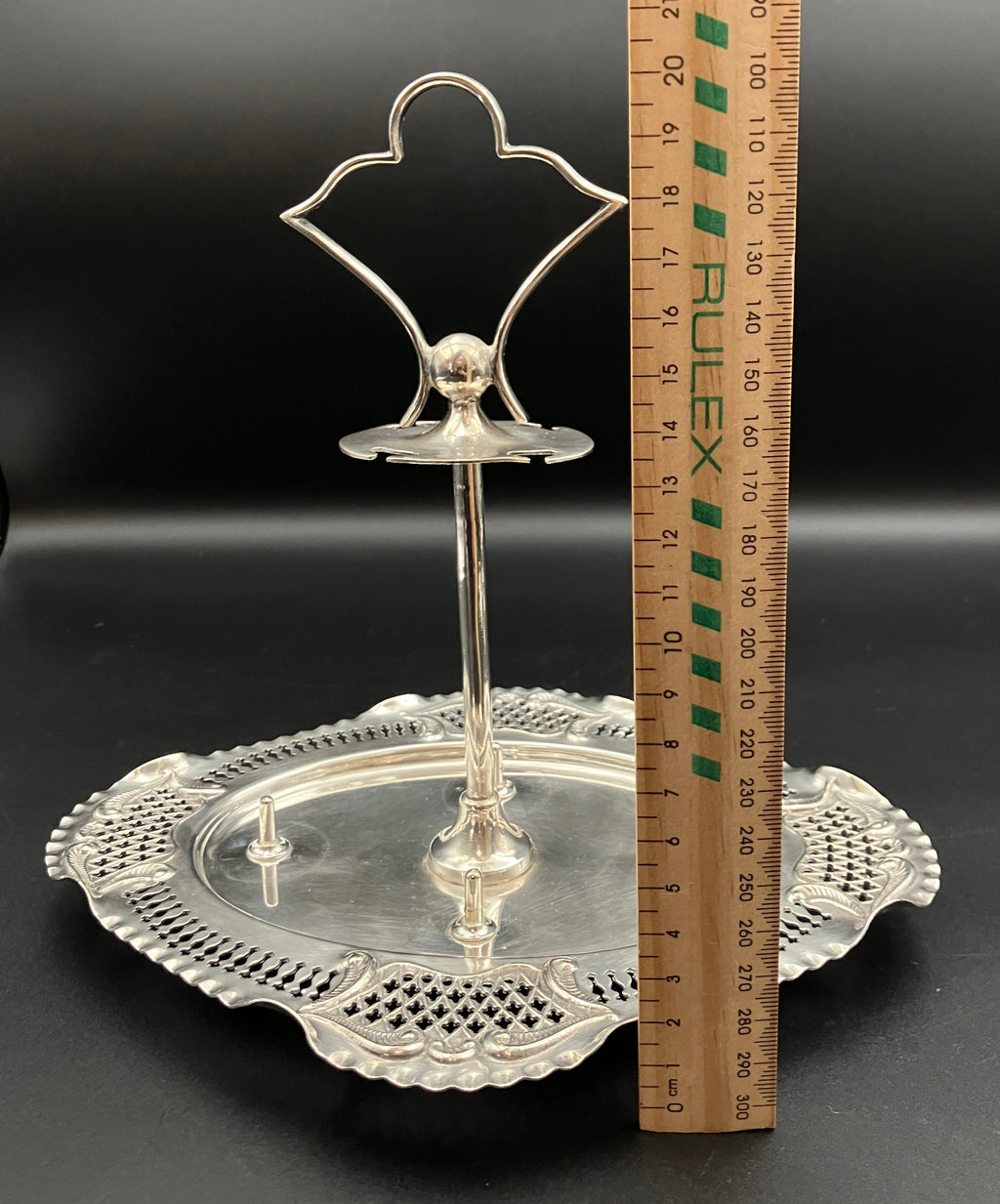 Vintage Silver Plated Egg Cup Set & Stand Service For Four