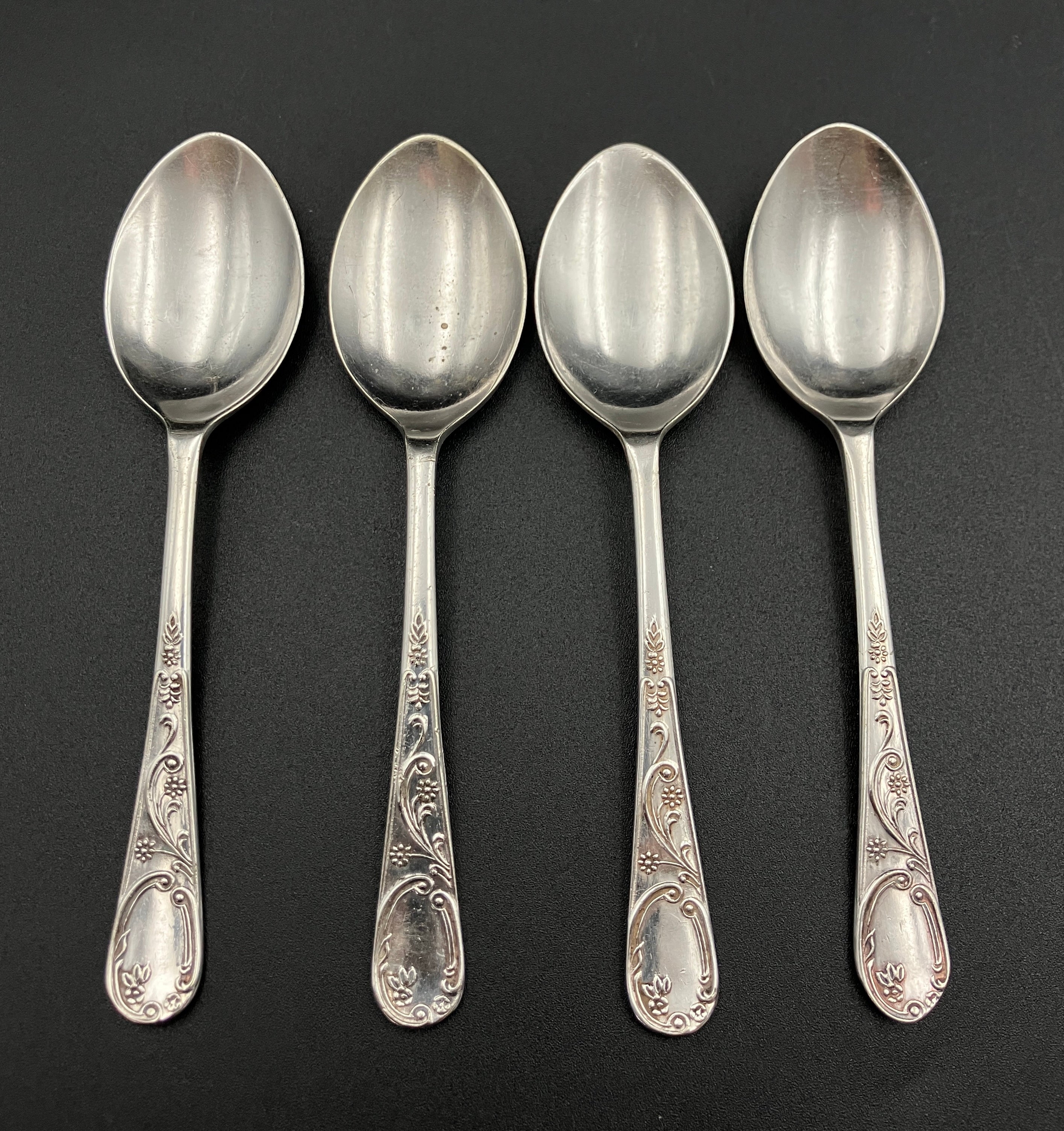 Vintage Silver Plated Egg Cup Set & Stand Service For Four