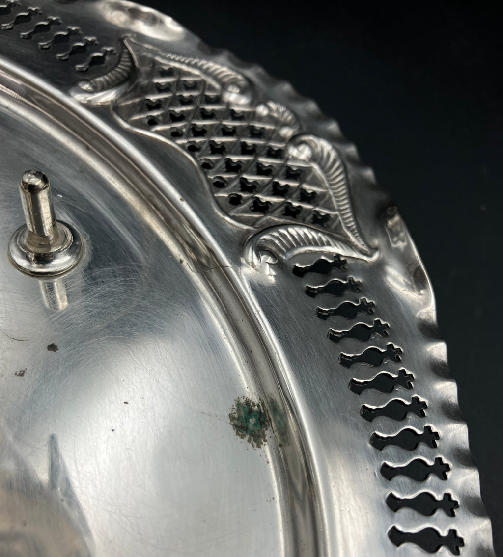 Vintage Silver Plated Egg Cup Set & Stand Service For Four