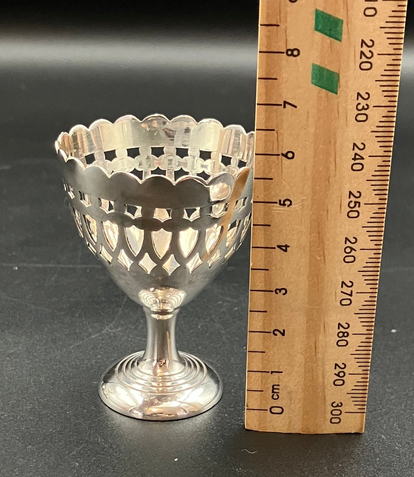 Vintage Silver Plated Egg Cup Set & Stand Service For Four