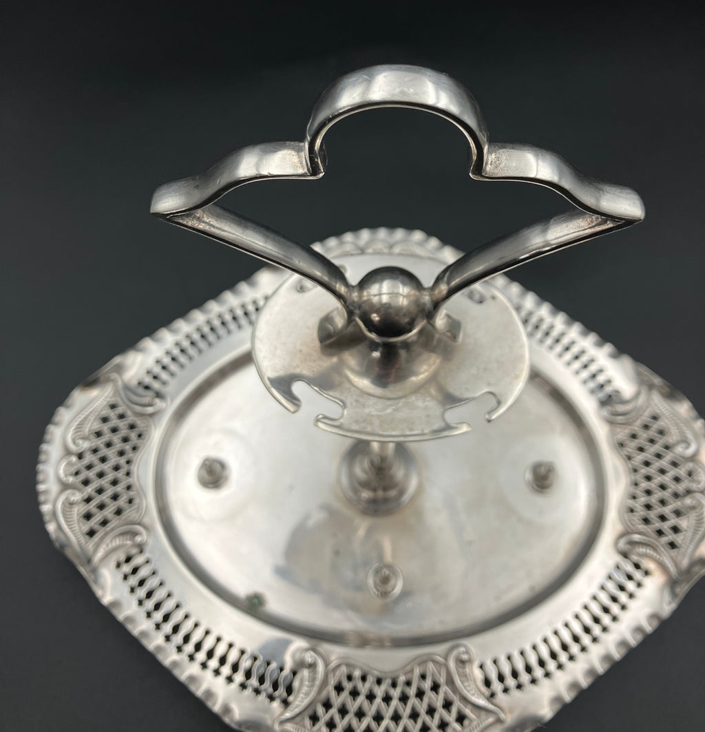 Vintage Silver Plated Egg Cup Set & Stand Service For Four