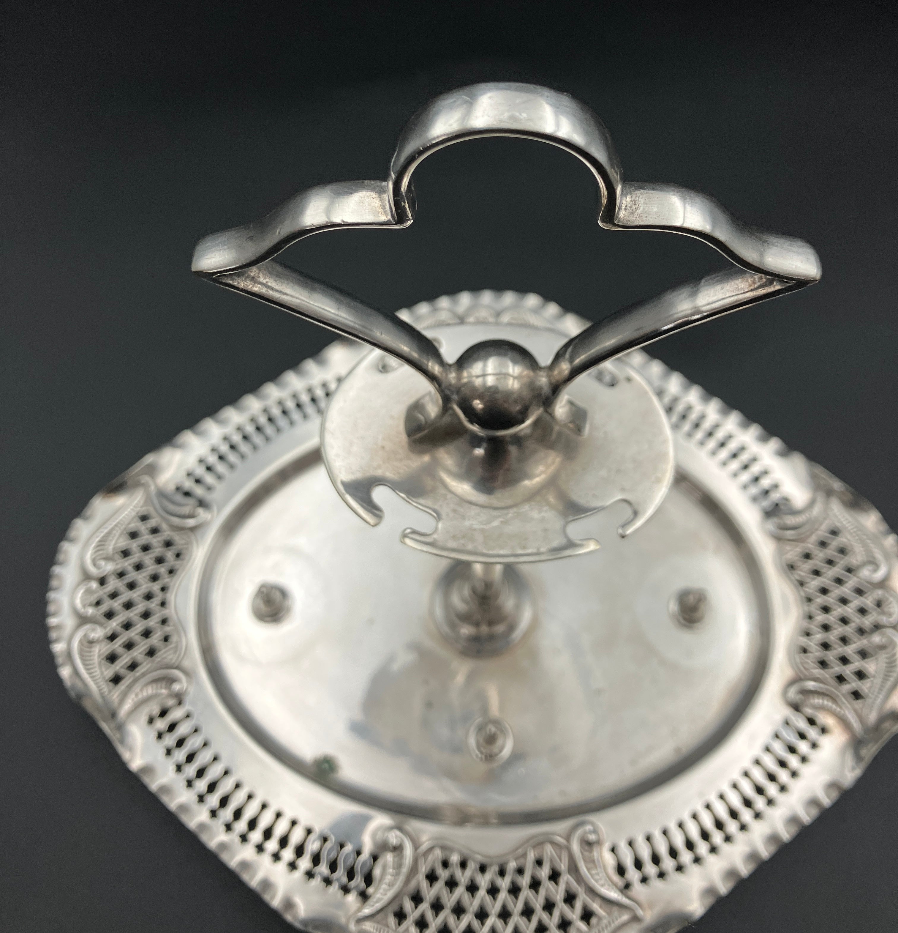 Vintage Silver Plated Egg Cup Set & Stand Service For Four