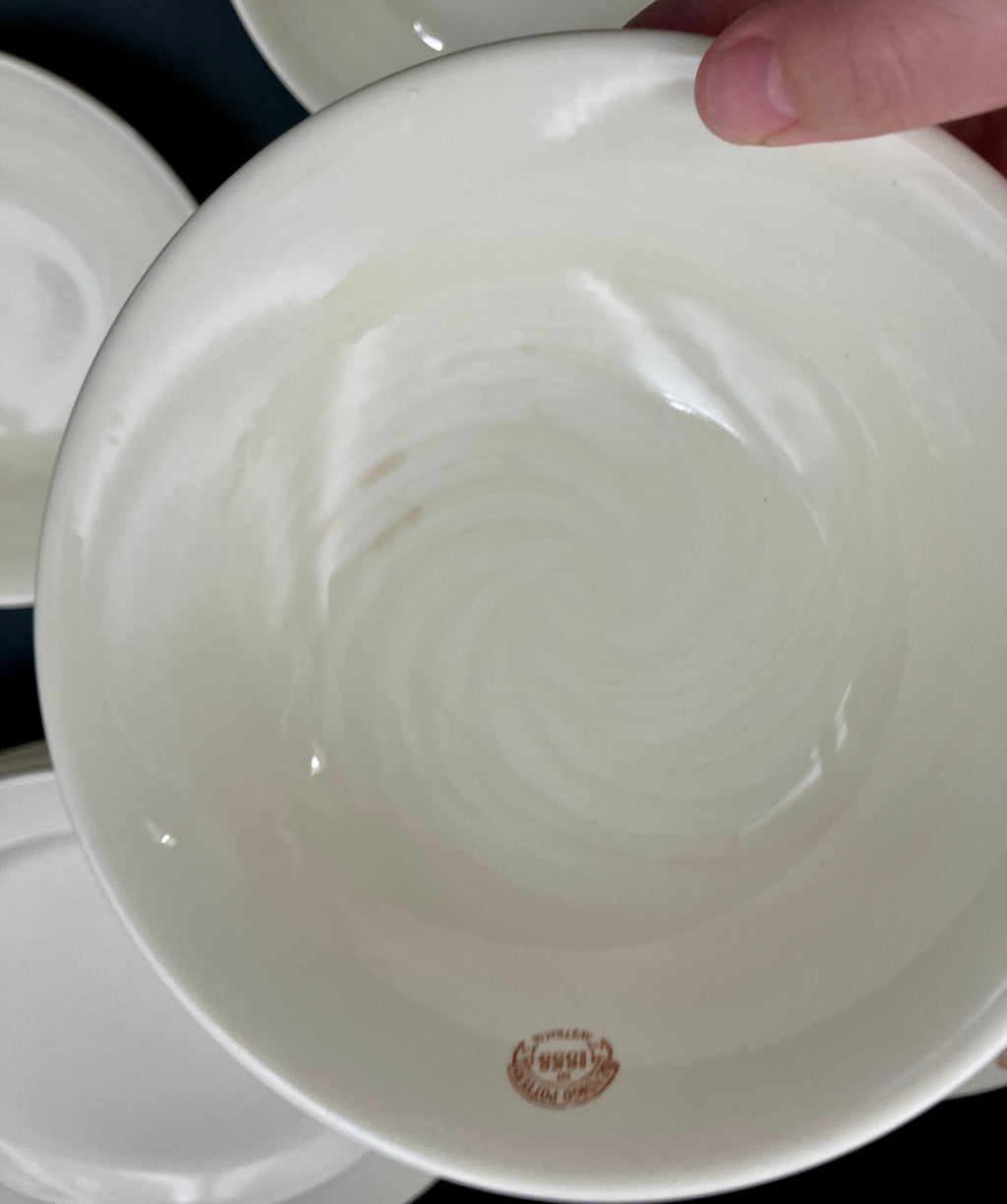 Vintage Bendigo Pottery Side Plate, Dinner Plates & Bowls Cream Set Of 11