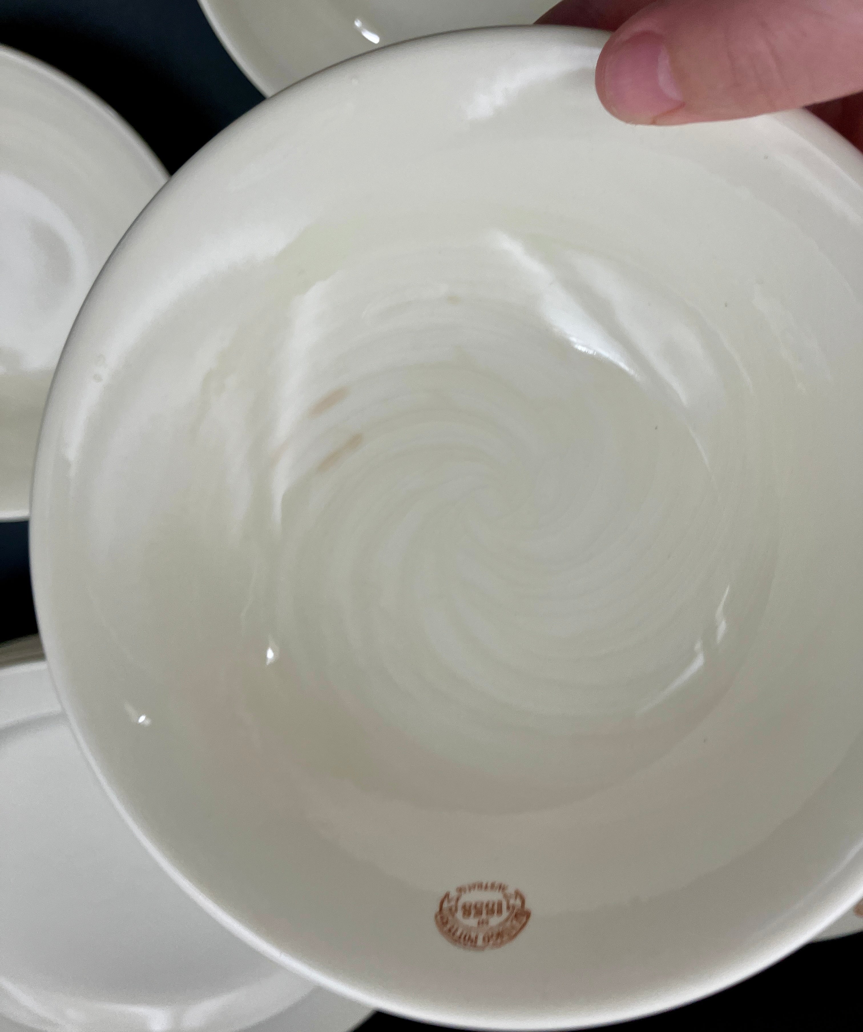 Vintage Bendigo Pottery Side Plate, Dinner Plates & Bowls Cream Set Of 11