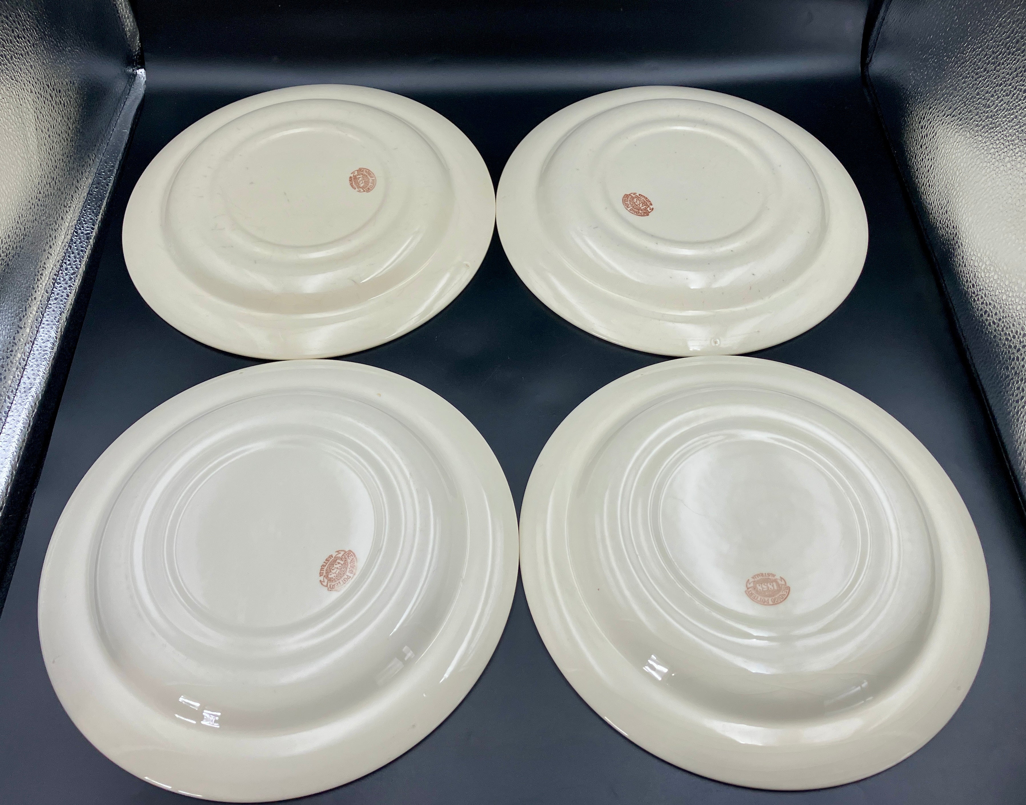 Vintage Bendigo Pottery Side Plate, Dinner Plates & Bowls Cream Set Of 11