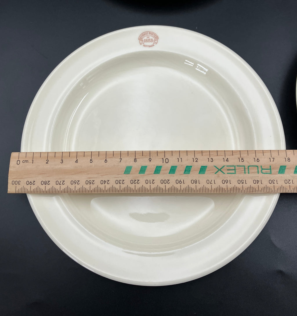 Vintage Bendigo Pottery Side Plate, Dinner Plates & Bowls Cream Set Of 11